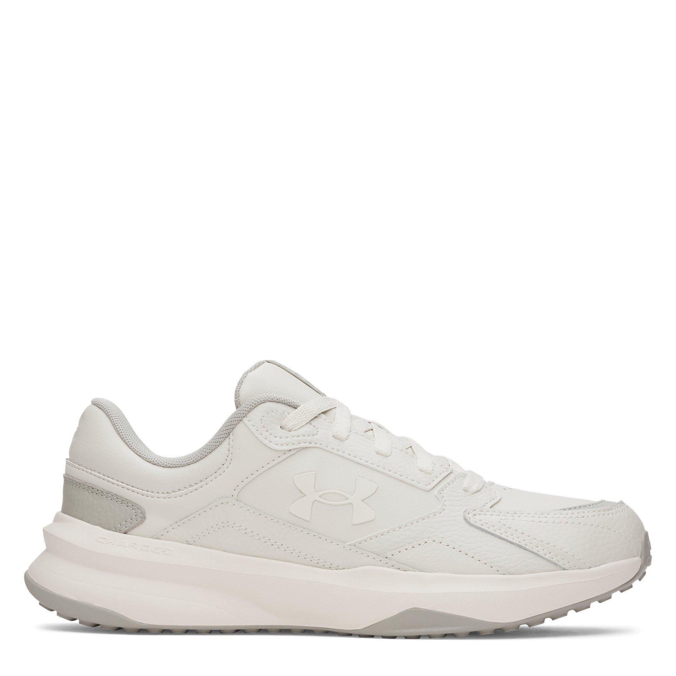Under Armour Men's Edge Leather Low-Top Trainers - White/Titanium - 11 (46)