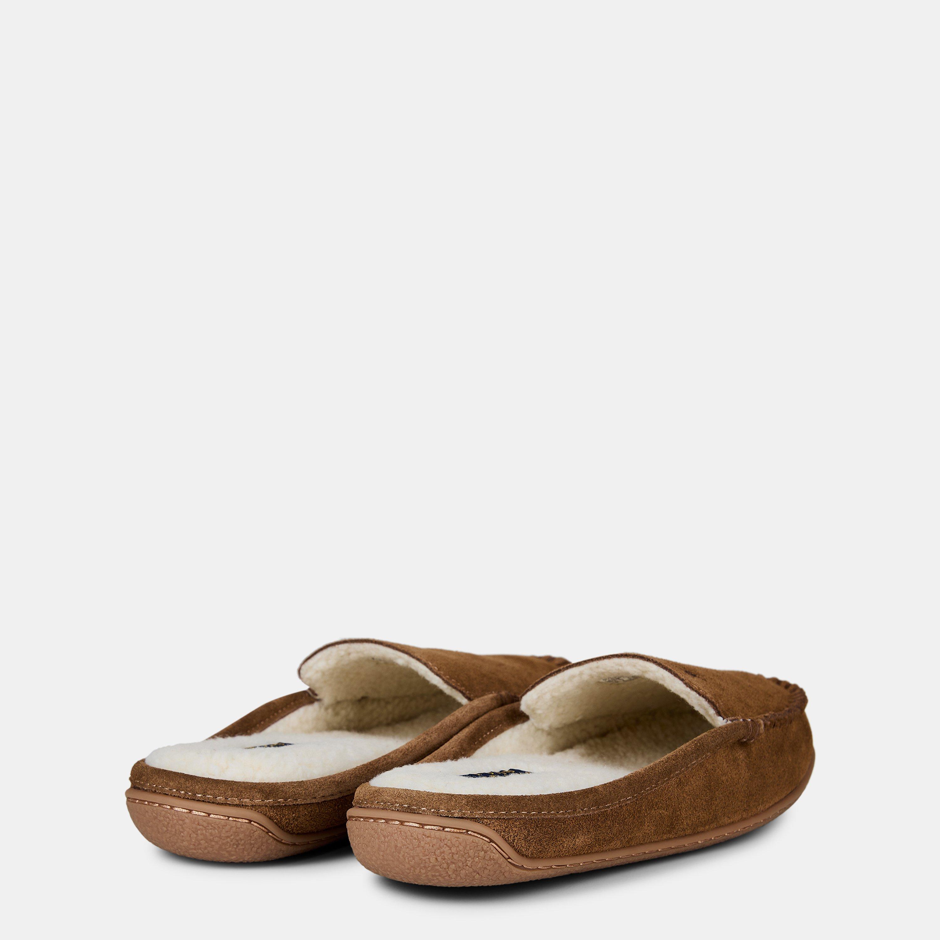 BgeSuede/Tnl PP - Polo Ralph Lauren - Suede Brenan Bear Logo Slippers - 4