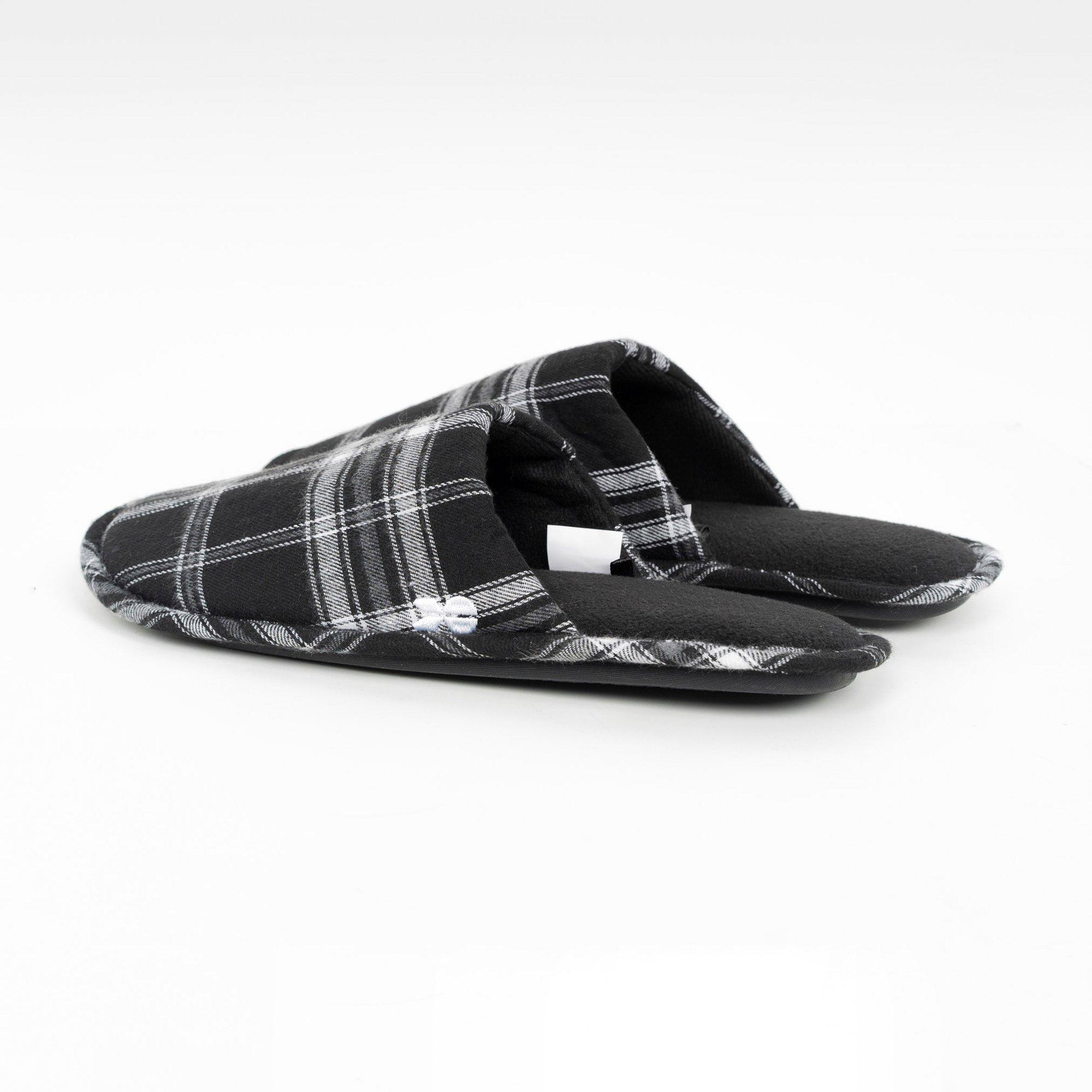 Schwarz kariert - Crosshatch - Twostep Slippers Mens - 2