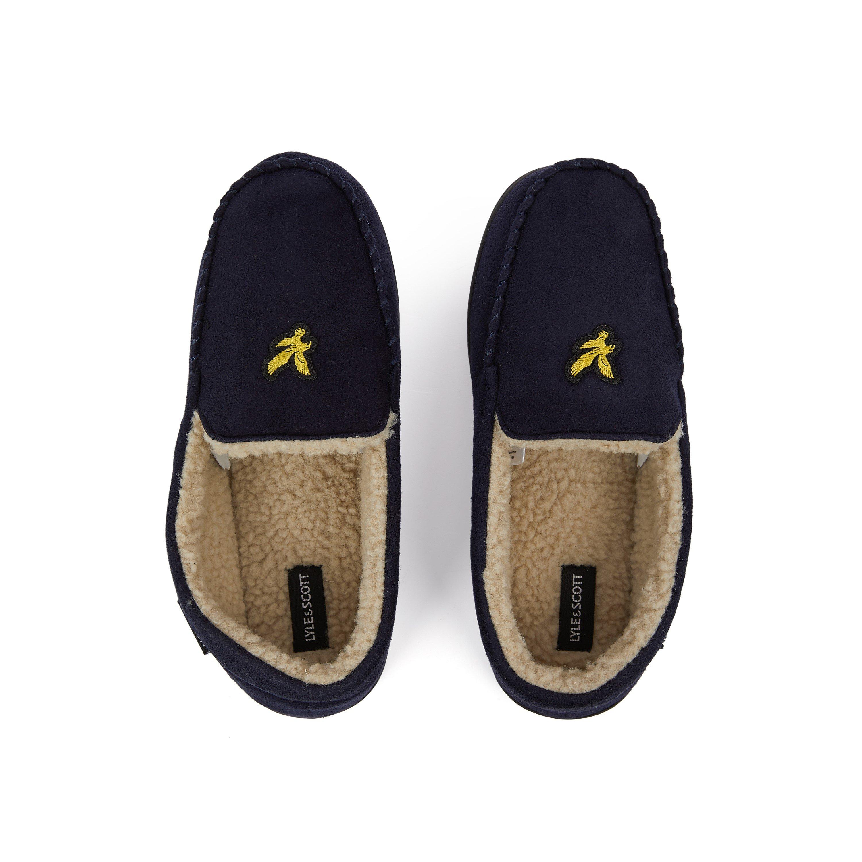Navy - Lyle and Scott - Aspen Moccasin Slipper - 1