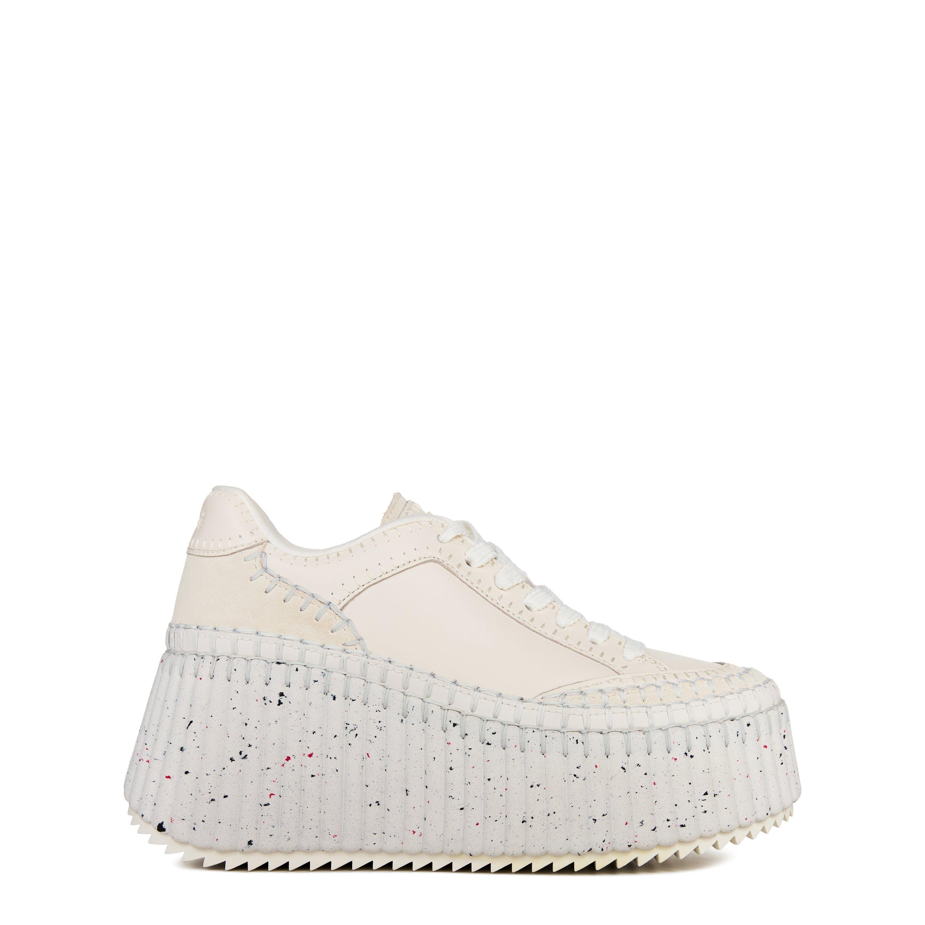 White - Chloe - Nama Wedge Sneakers - 1