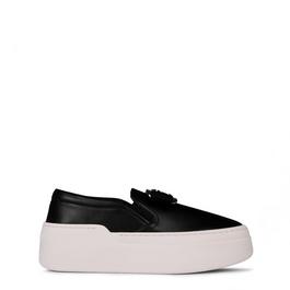 Ferragamo Womens New Vara Plate Slip-On Trainers