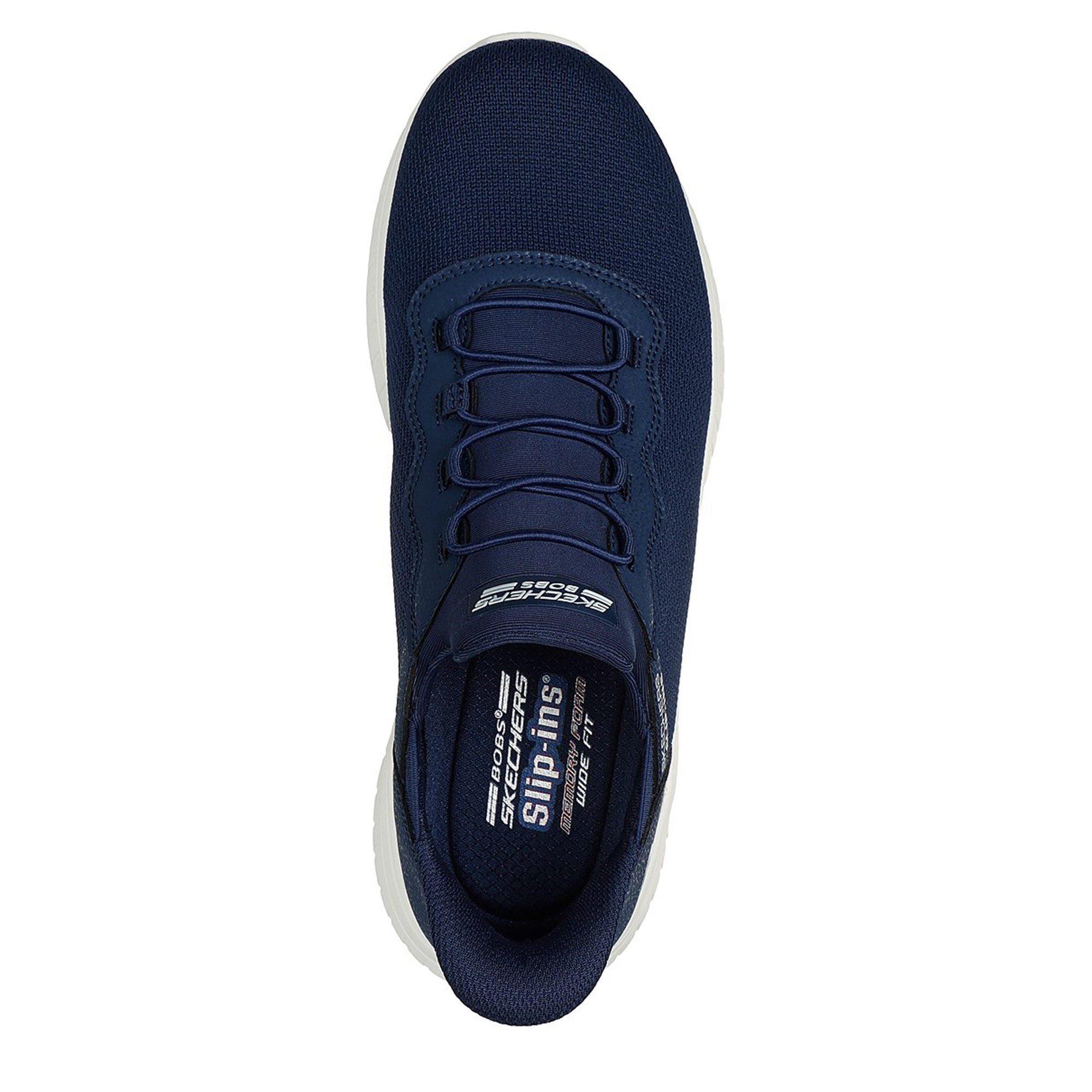 Mens blue slip on skechers deals