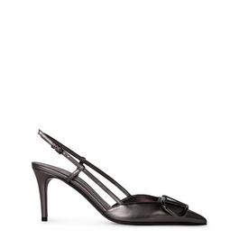 Valentino Garavani Leather Vlogo Slingback 80mm Pumps