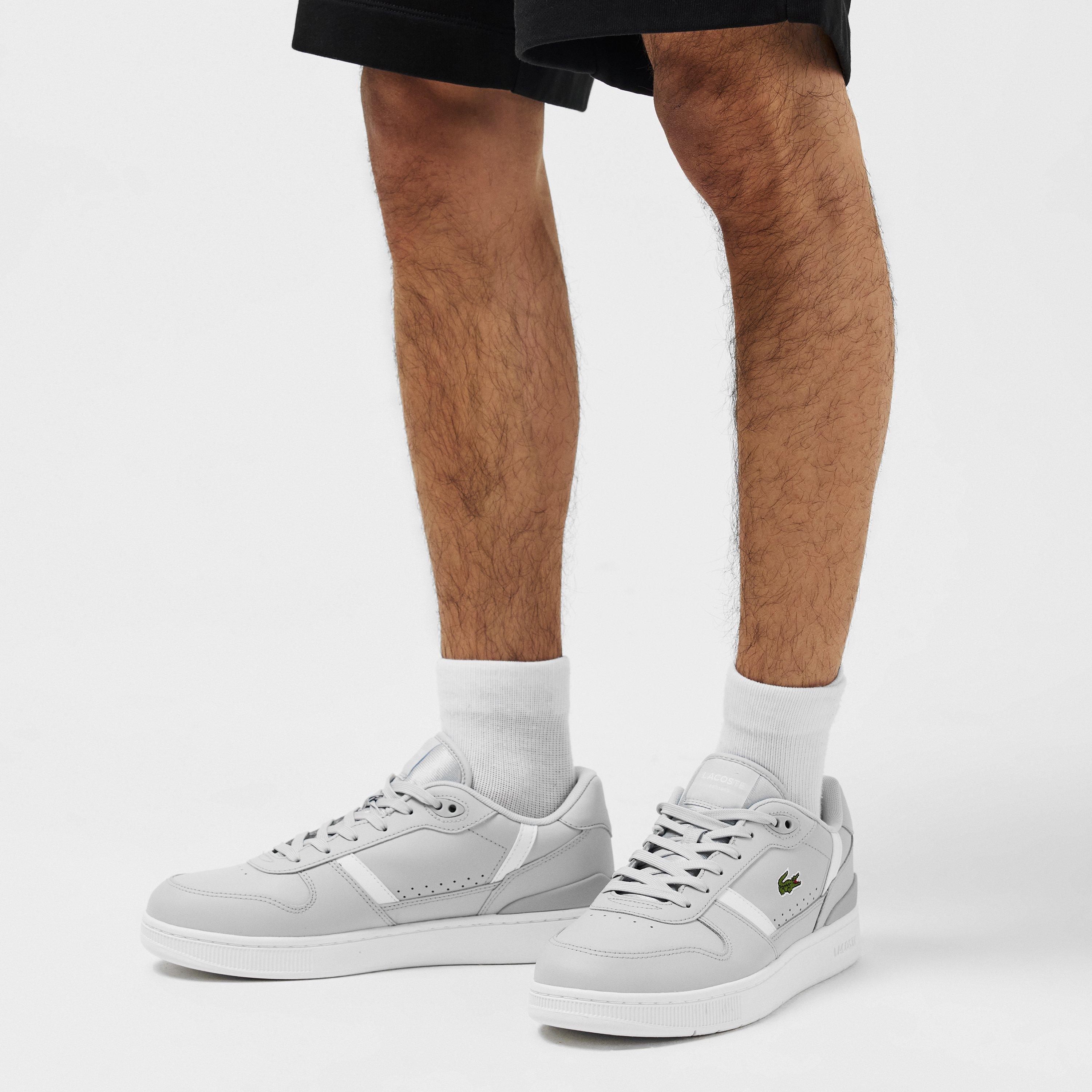 LtGrey/White - Lacoste - Men's T-Clip Low-Top Trainers - 2