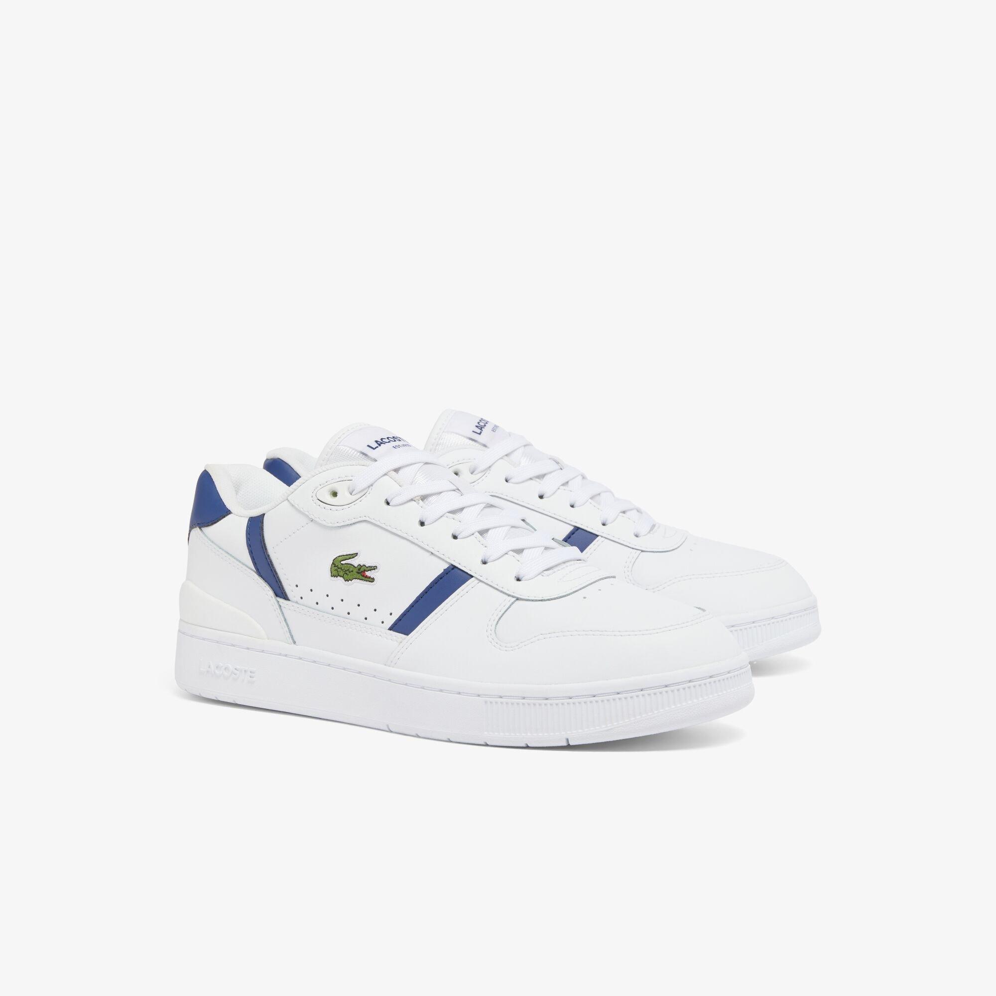 White/Navy - Lacoste - Men's T-Clip Low-Top Trainers - 5