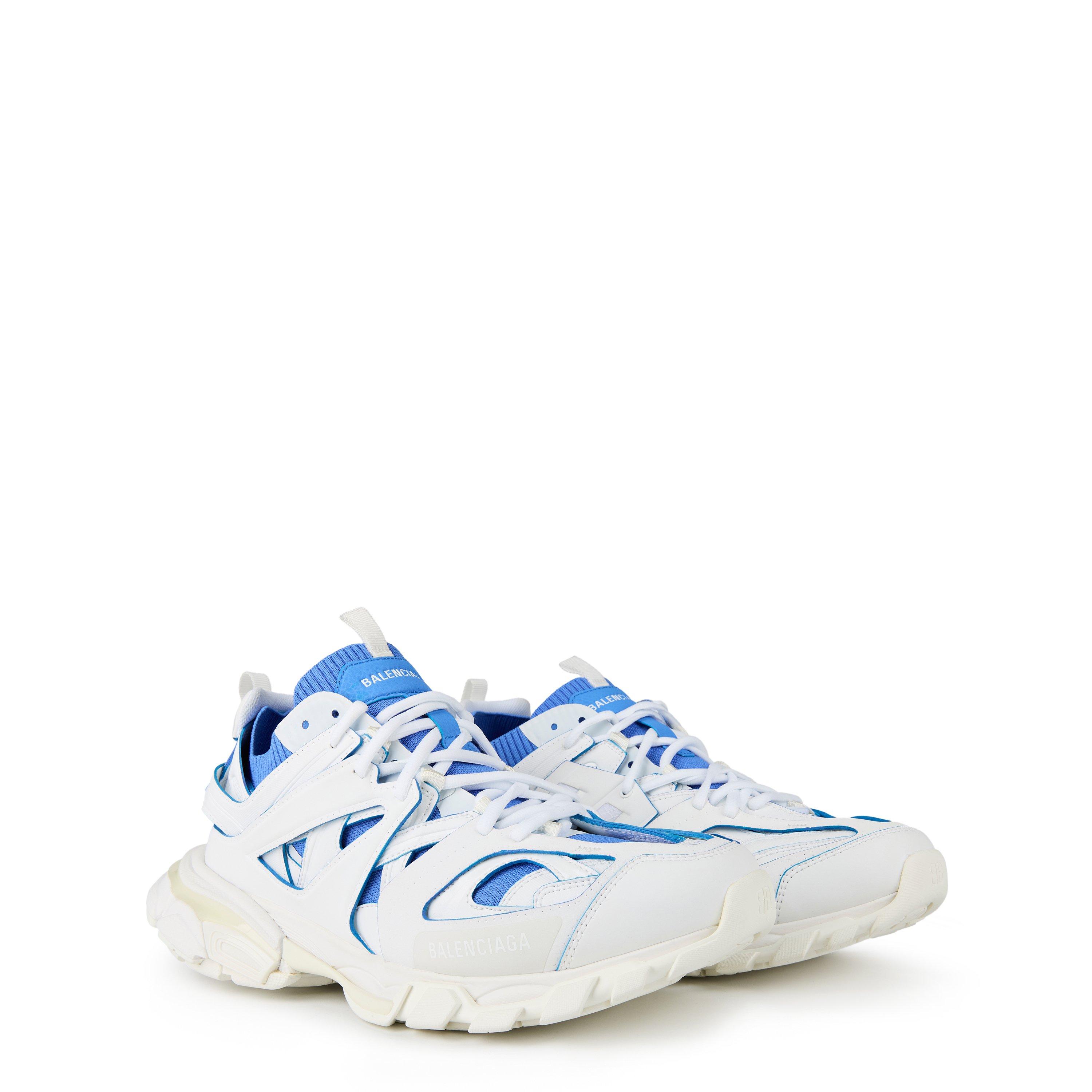 white/Blue - Balenciaga - Track Sock Trainers - 4
