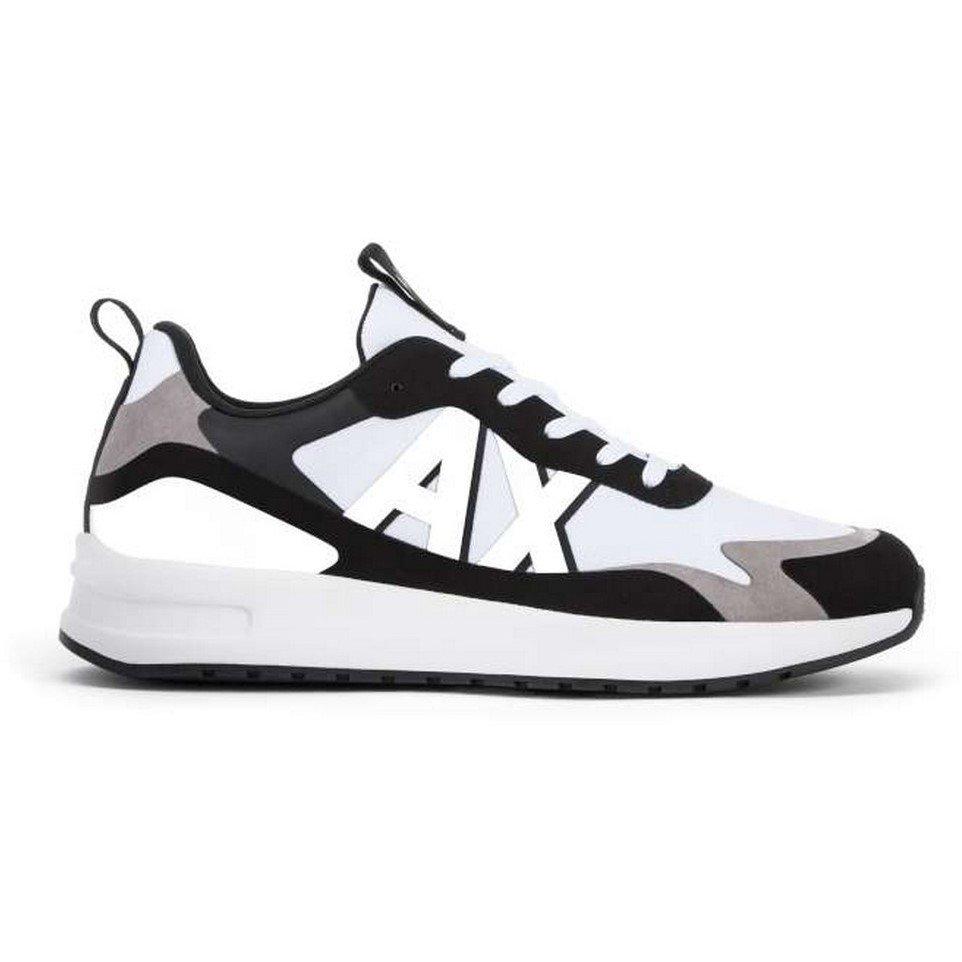 Gry/Wht/Blk - Armani Exchange - Men's Black Chunky Trainers - 2