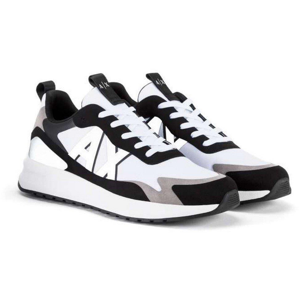 Gry/Wht/Blk - Armani Exchange - Men's Black Chunky Trainers - 3