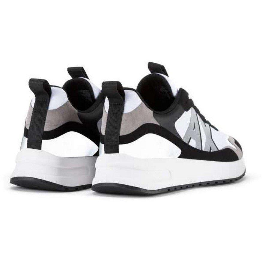 Gry/Wht/Blk - Armani Exchange - Men's Black Chunky Trainers - 4