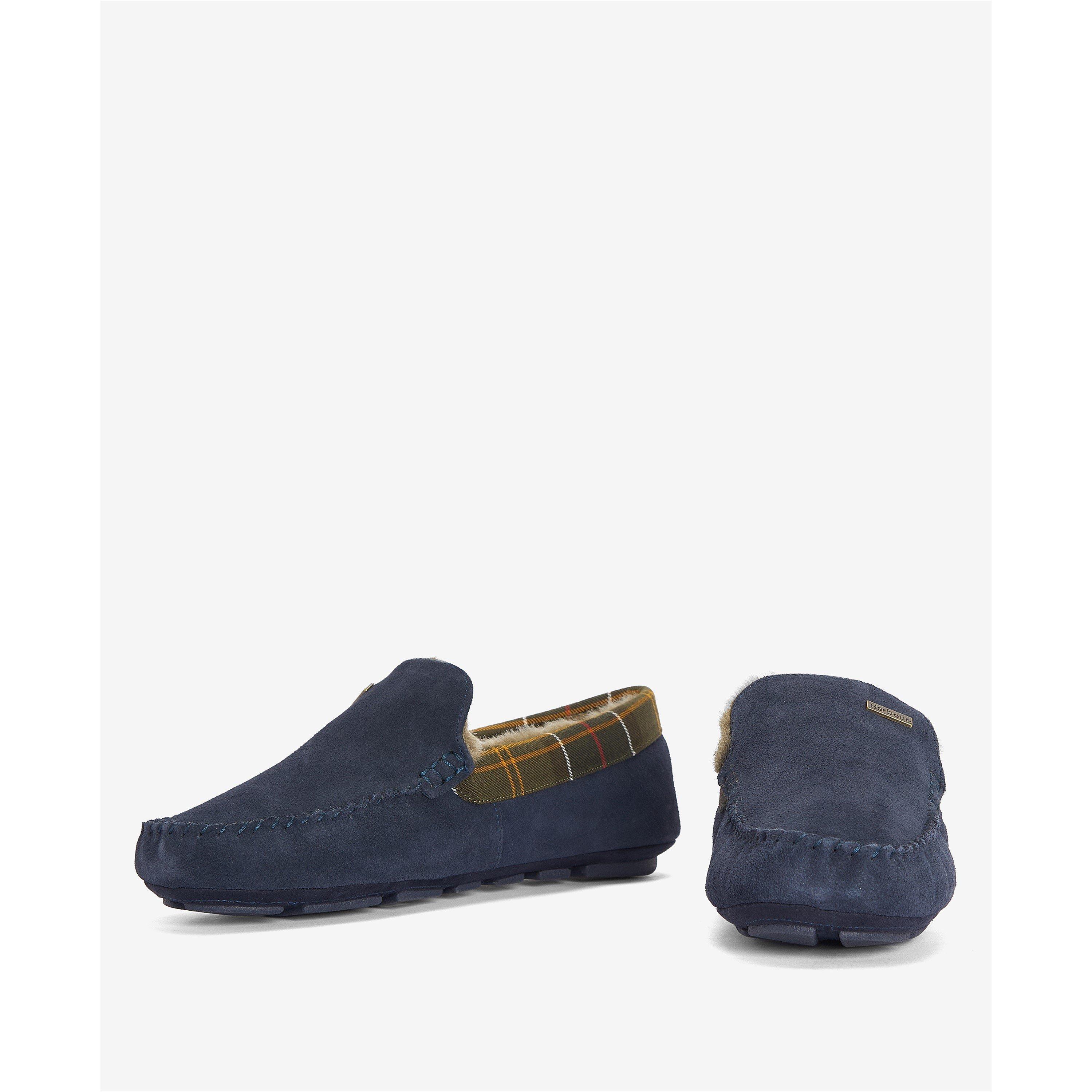 Navy NY52 - Barbour - Men's Monty Moccasin Slippers - 7