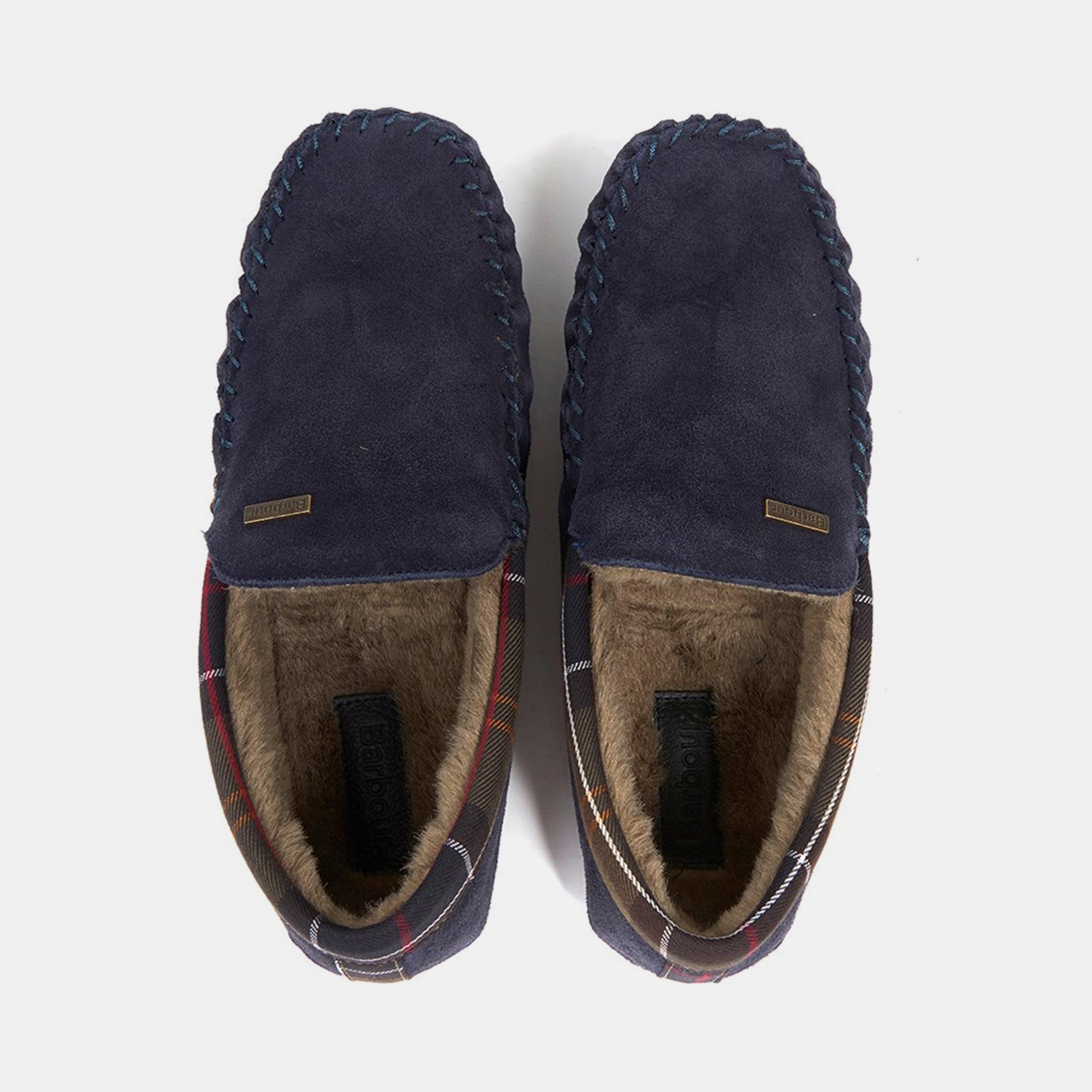 Navy NY52 - Barbour - Men's Monty Moccasin Slippers - 6