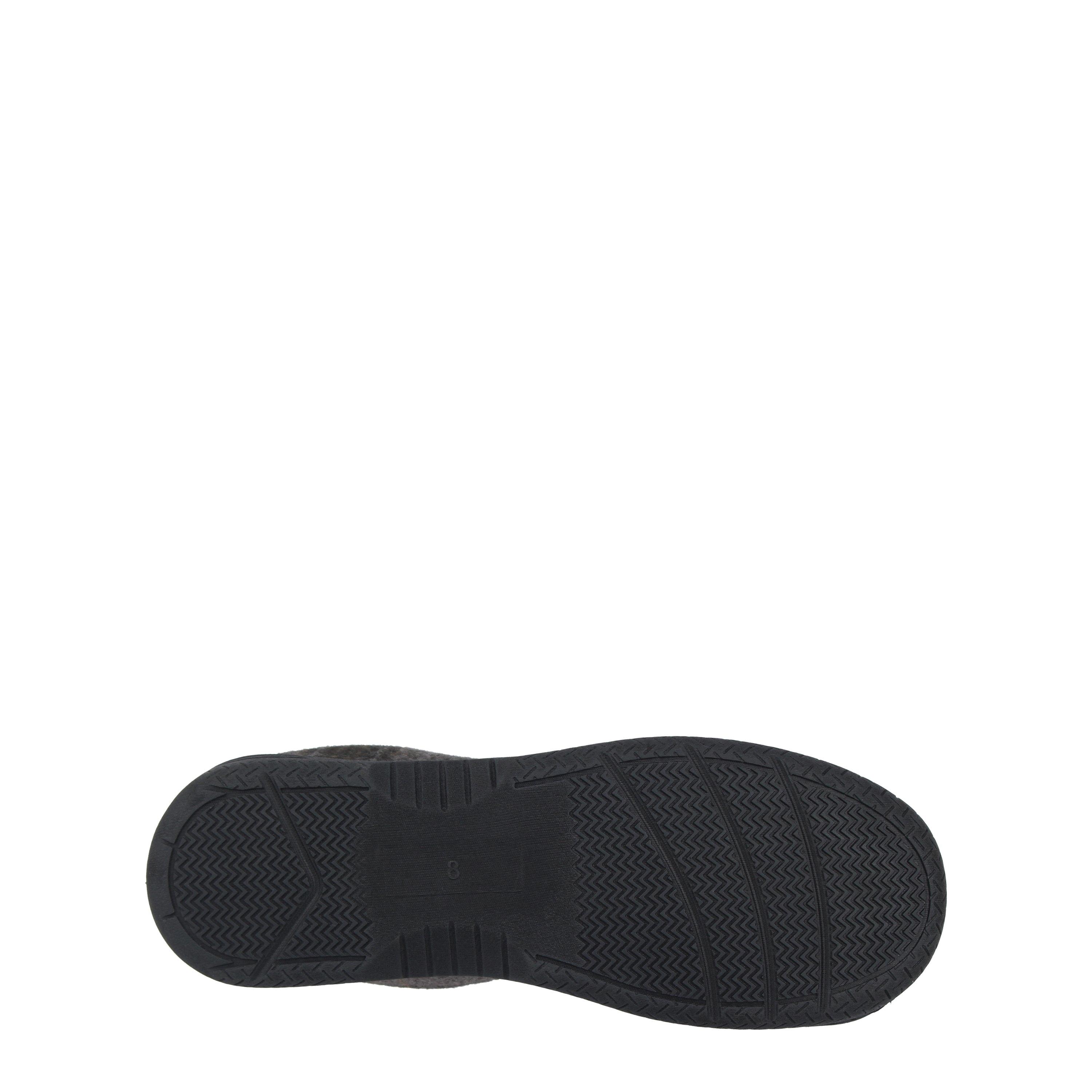 Grey - Fabric - Check Slipper Mens - 6