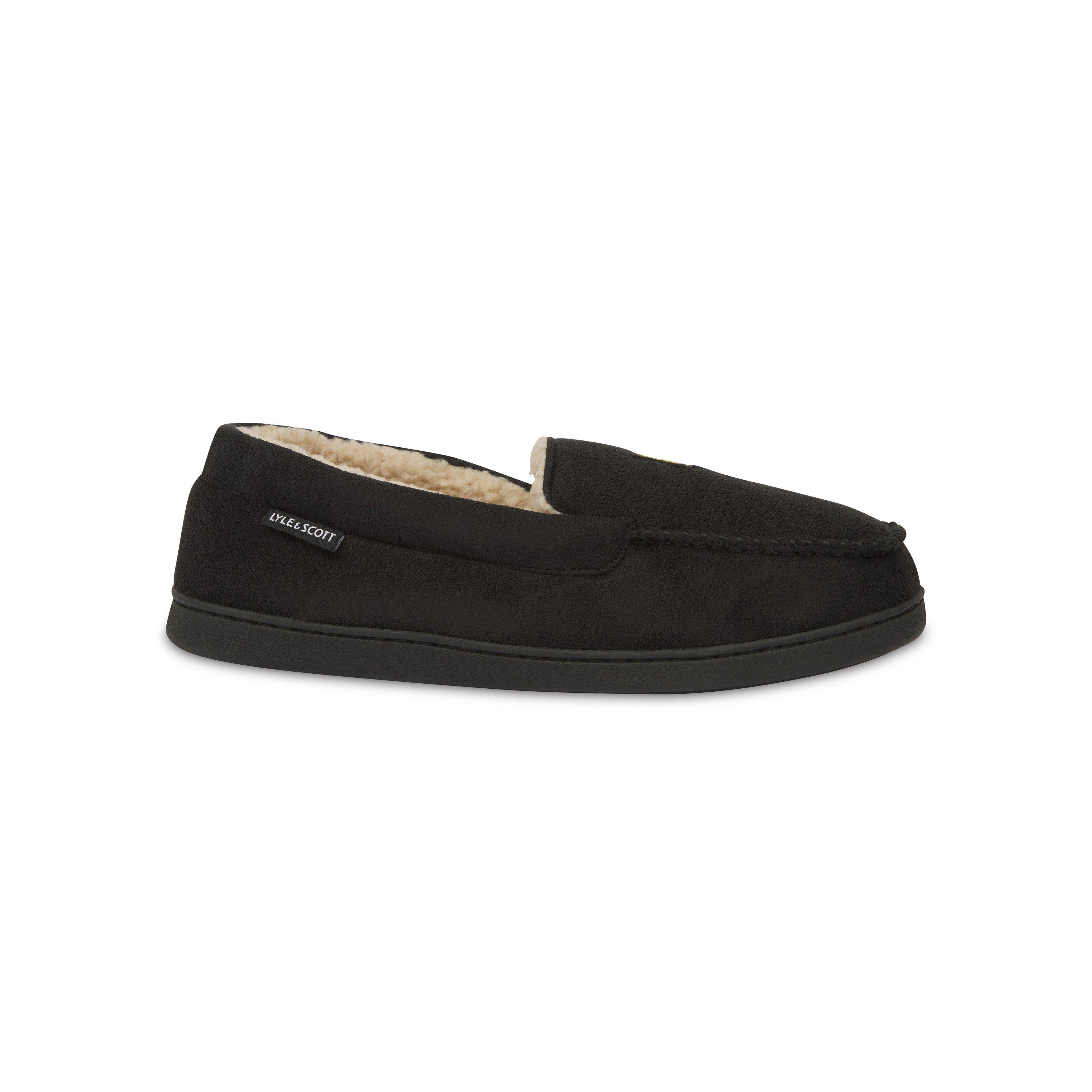 Black - Lyle and Scott - Moccasin Slippers - 2