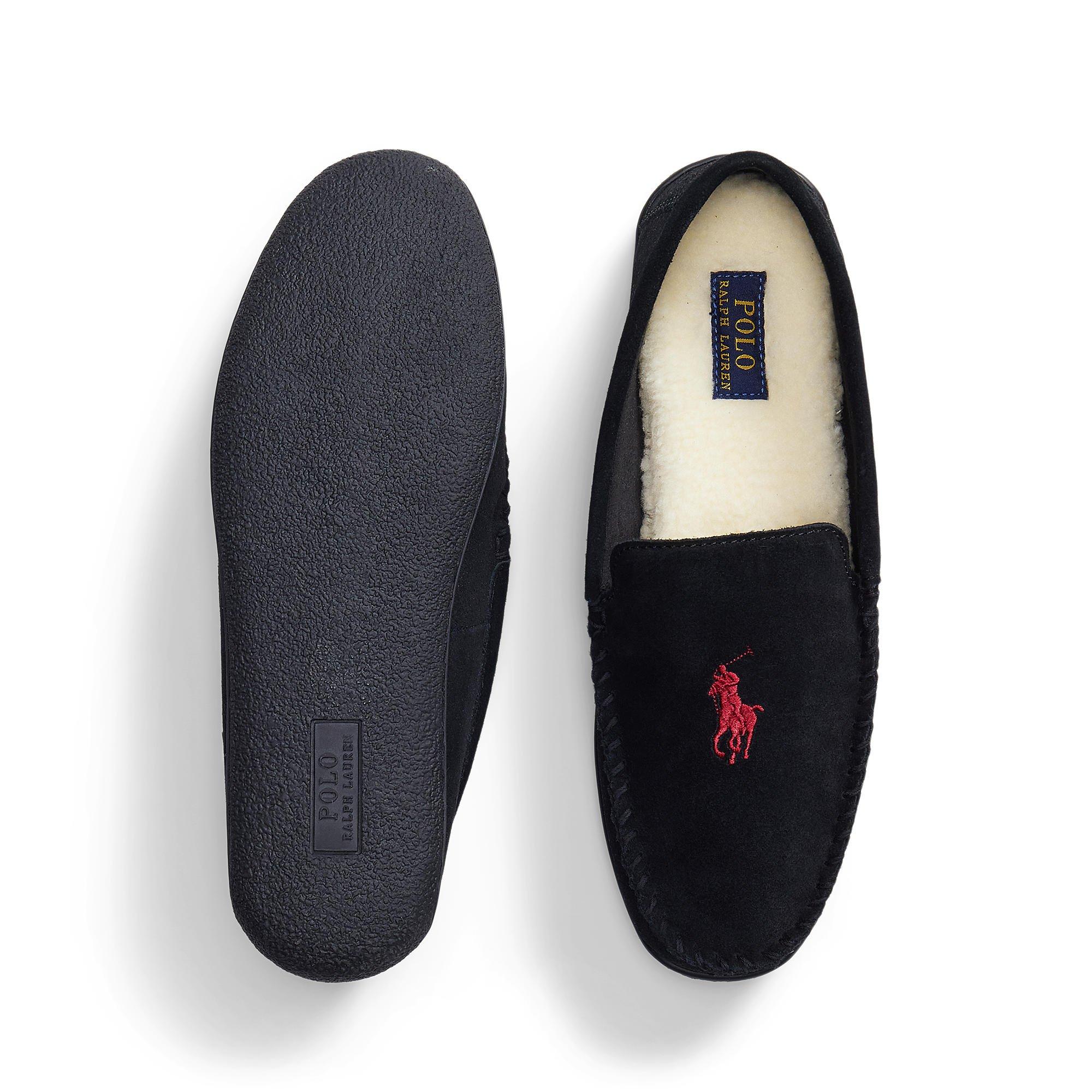 Black/Wine PP - Polo Ralph Lauren - Men's Brenan Moccasin Slippers - 4