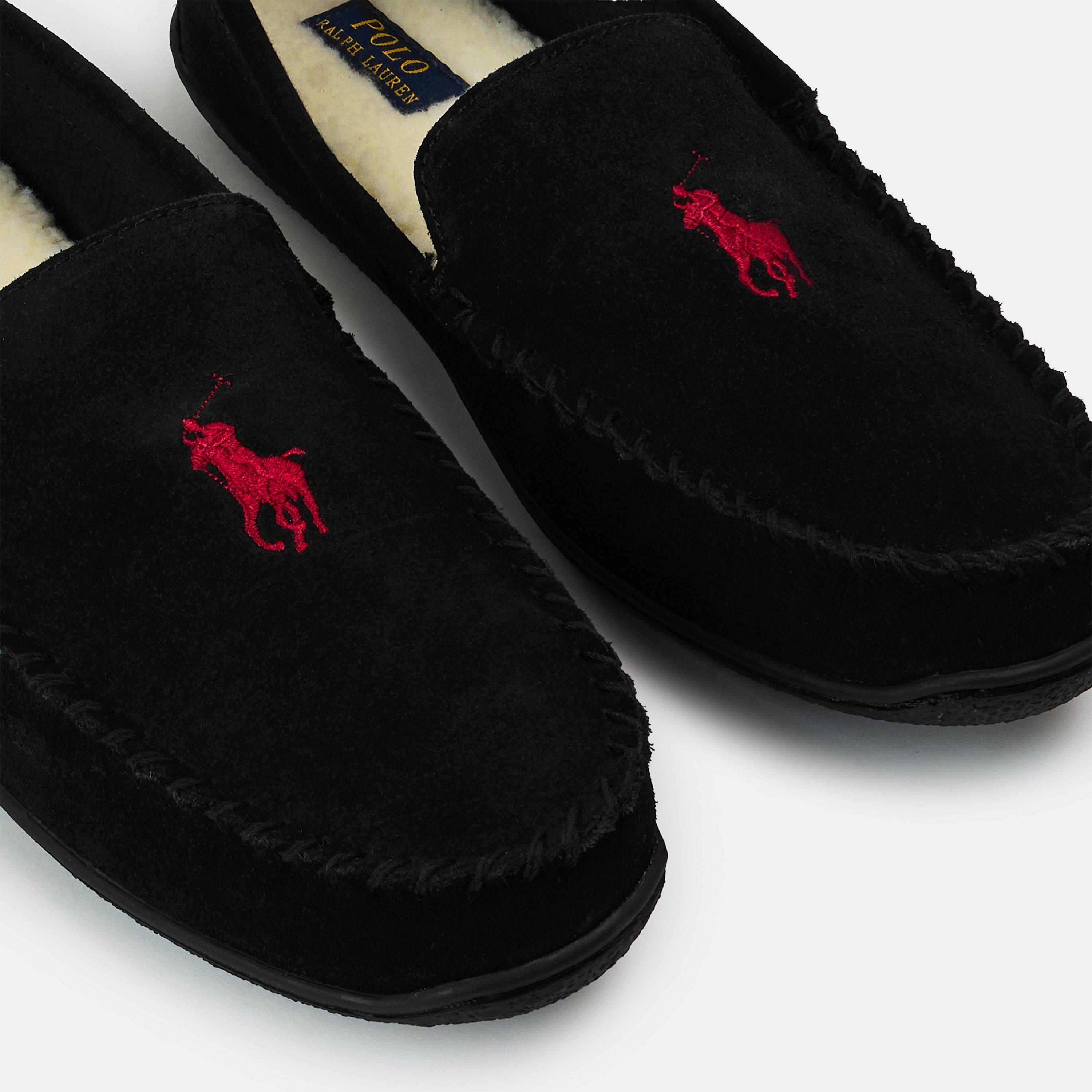 Black/Wine PP - Polo Ralph Lauren - Men's Brenan Moccasin Slippers - 4