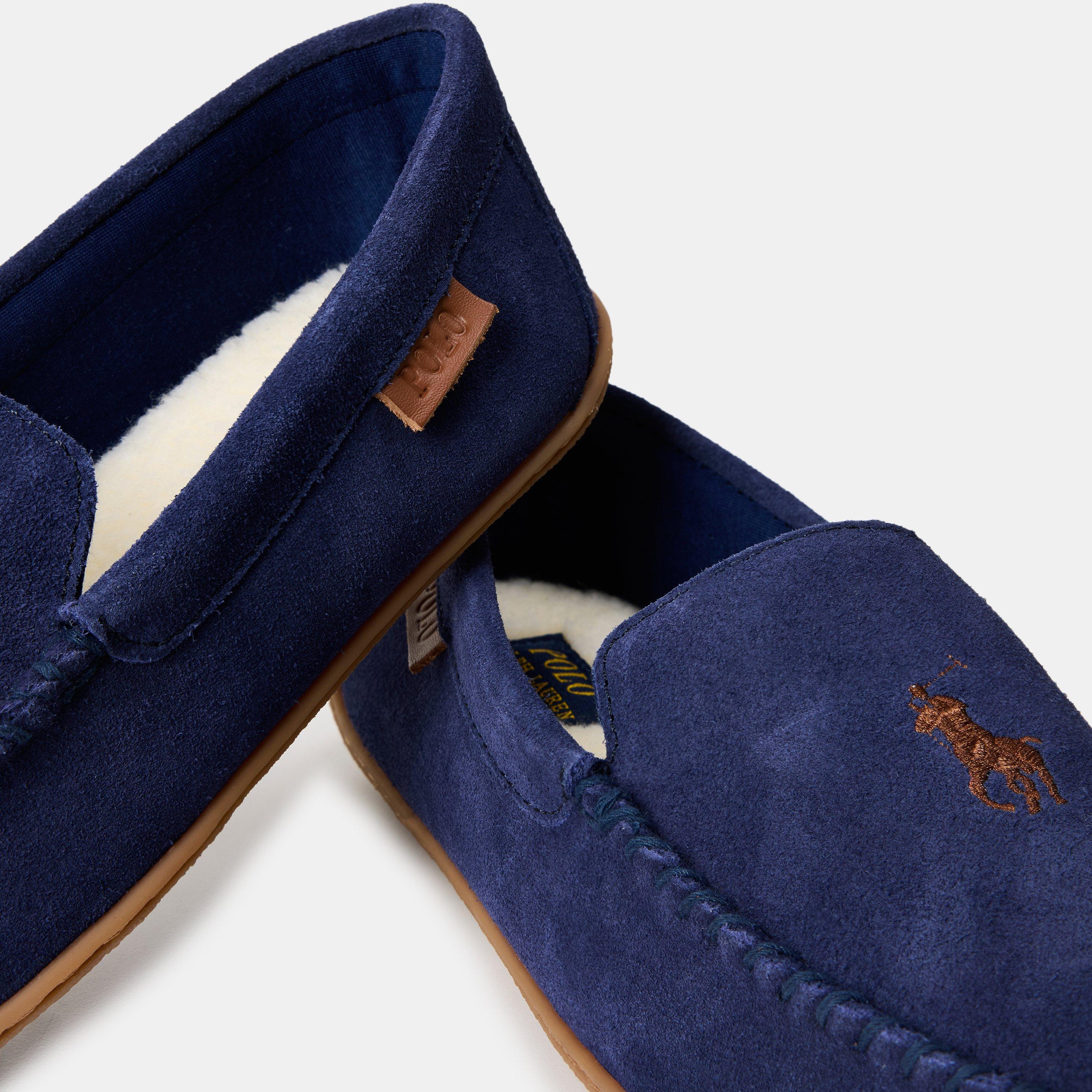 Navy/Red PP - Polo Ralph Lauren - Men's Brenan Moccasin Slippers - 5