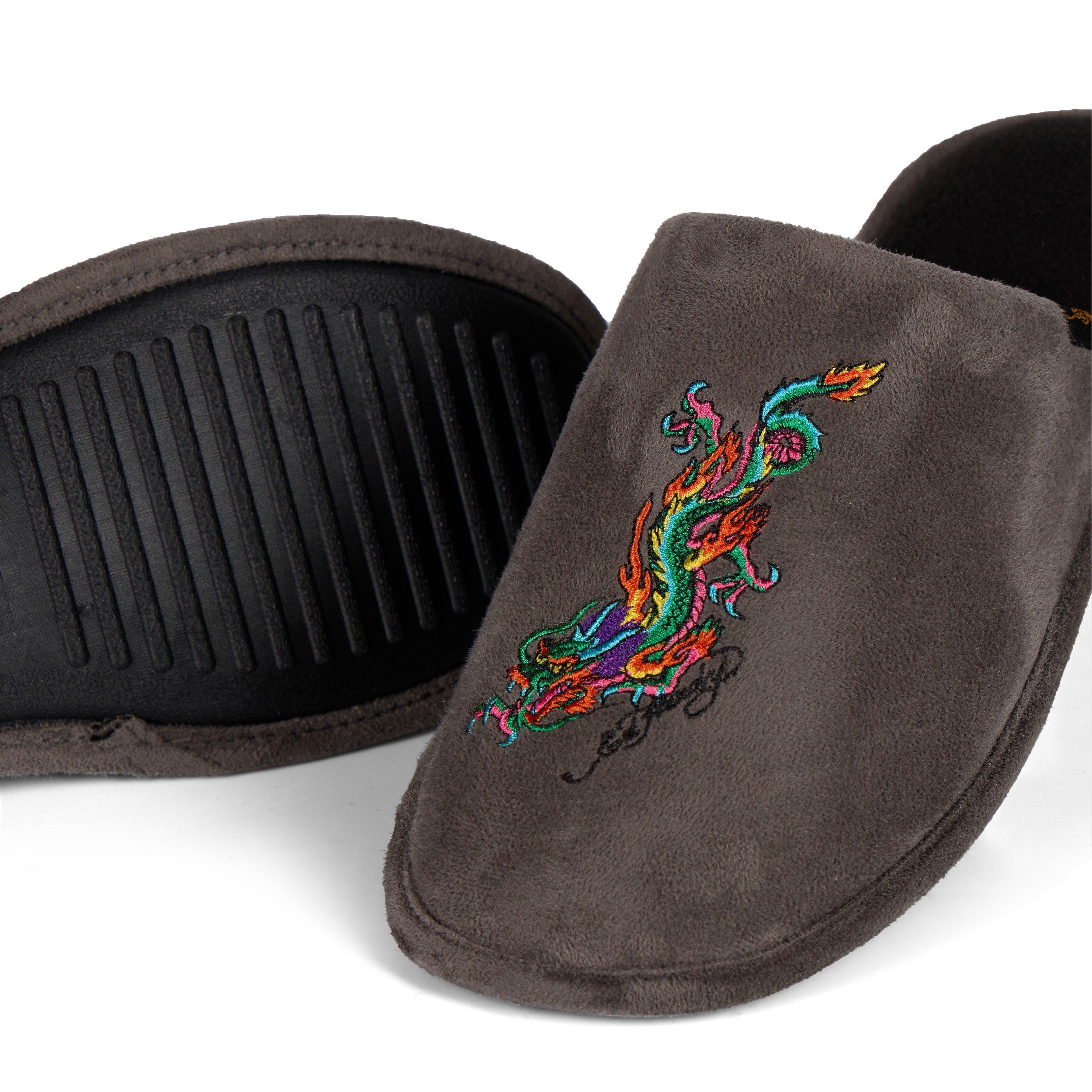 Grey - Ed Hardy - Men's Mule Slippers - 3