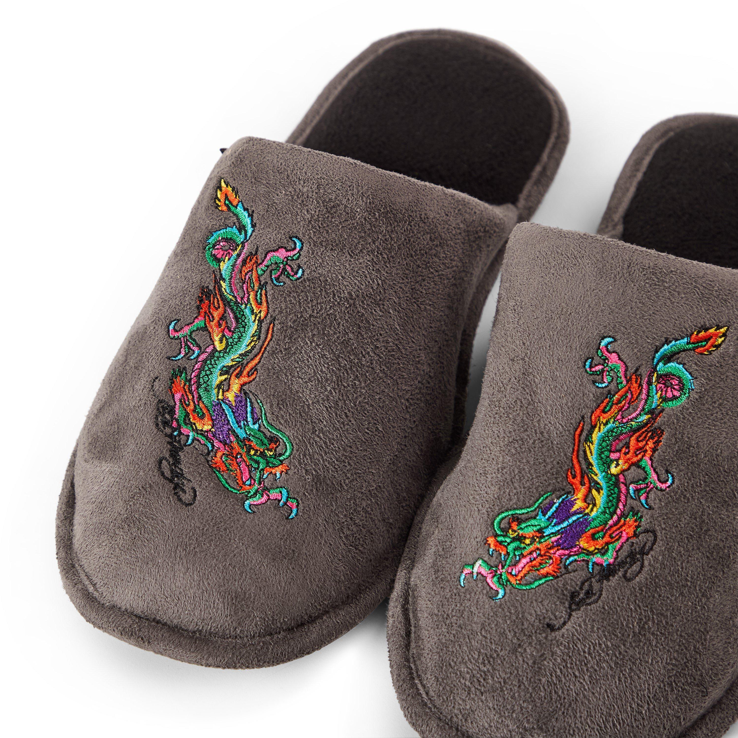 Grey - Ed Hardy - Men's Mule Slippers - 5