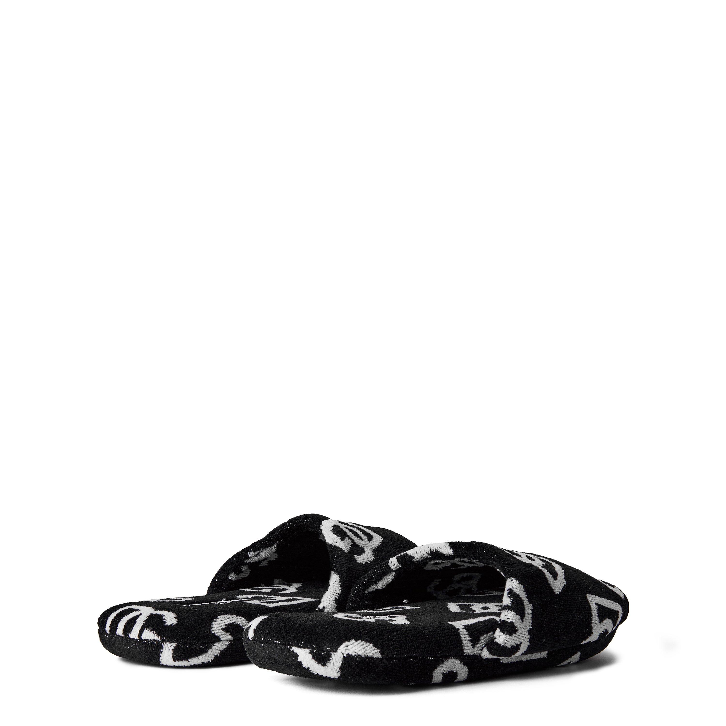 Black/ White - Dolce and Gabbana Casa - Jacquard Cotton Terry Slippers - 5