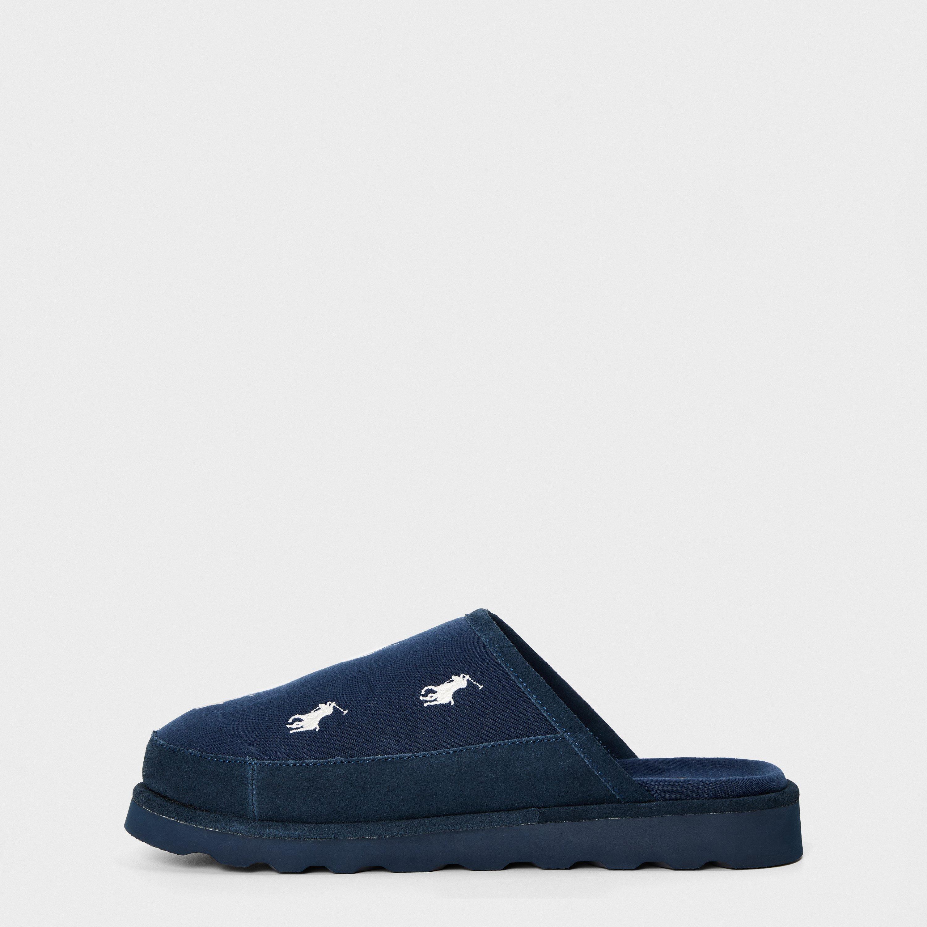 Navy/White PP - Polo Ralph Lauren - Men's All Over Print Mule Slippers - 2