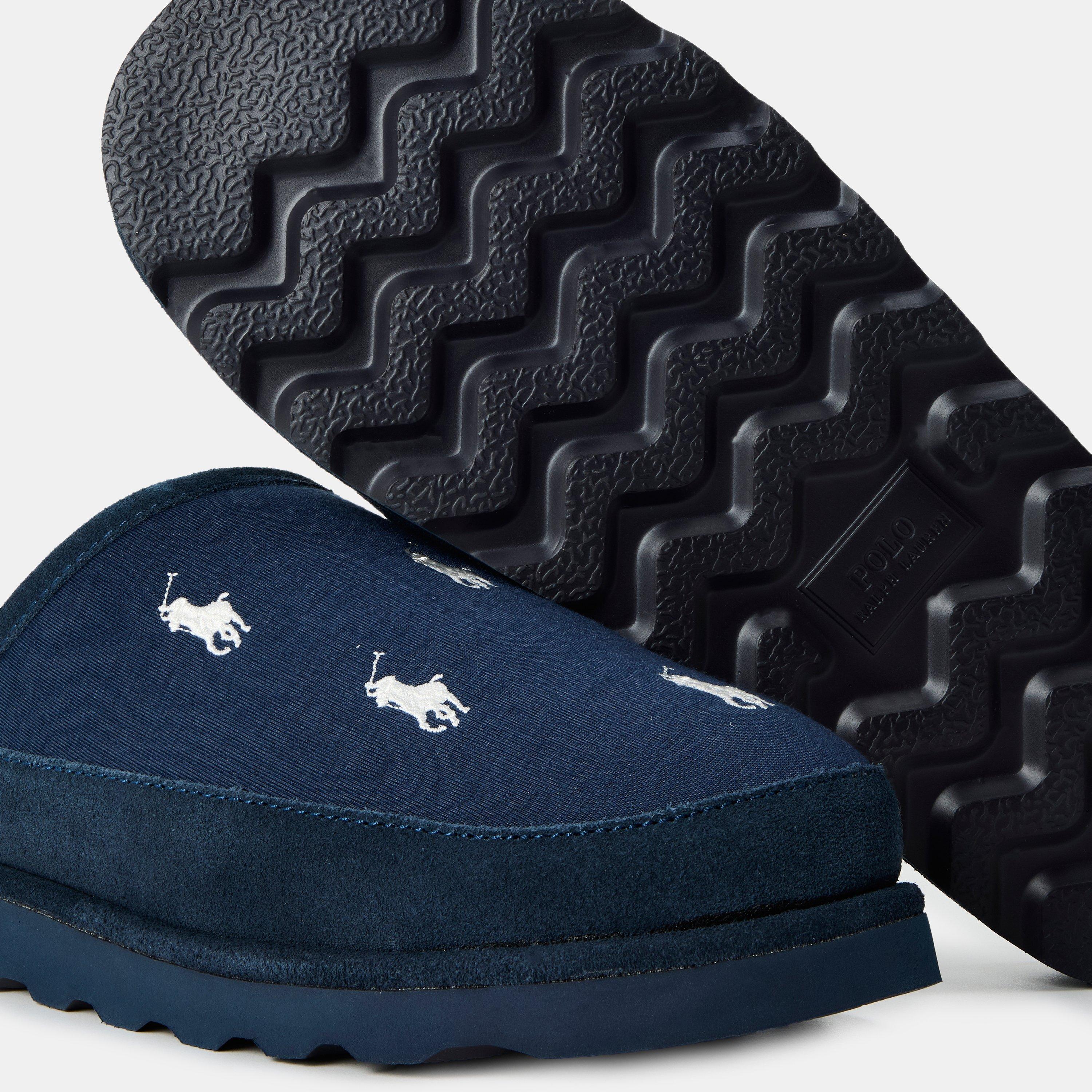 Navy/White PP - Polo Ralph Lauren - Men's All Over Print Mule Slippers - 4