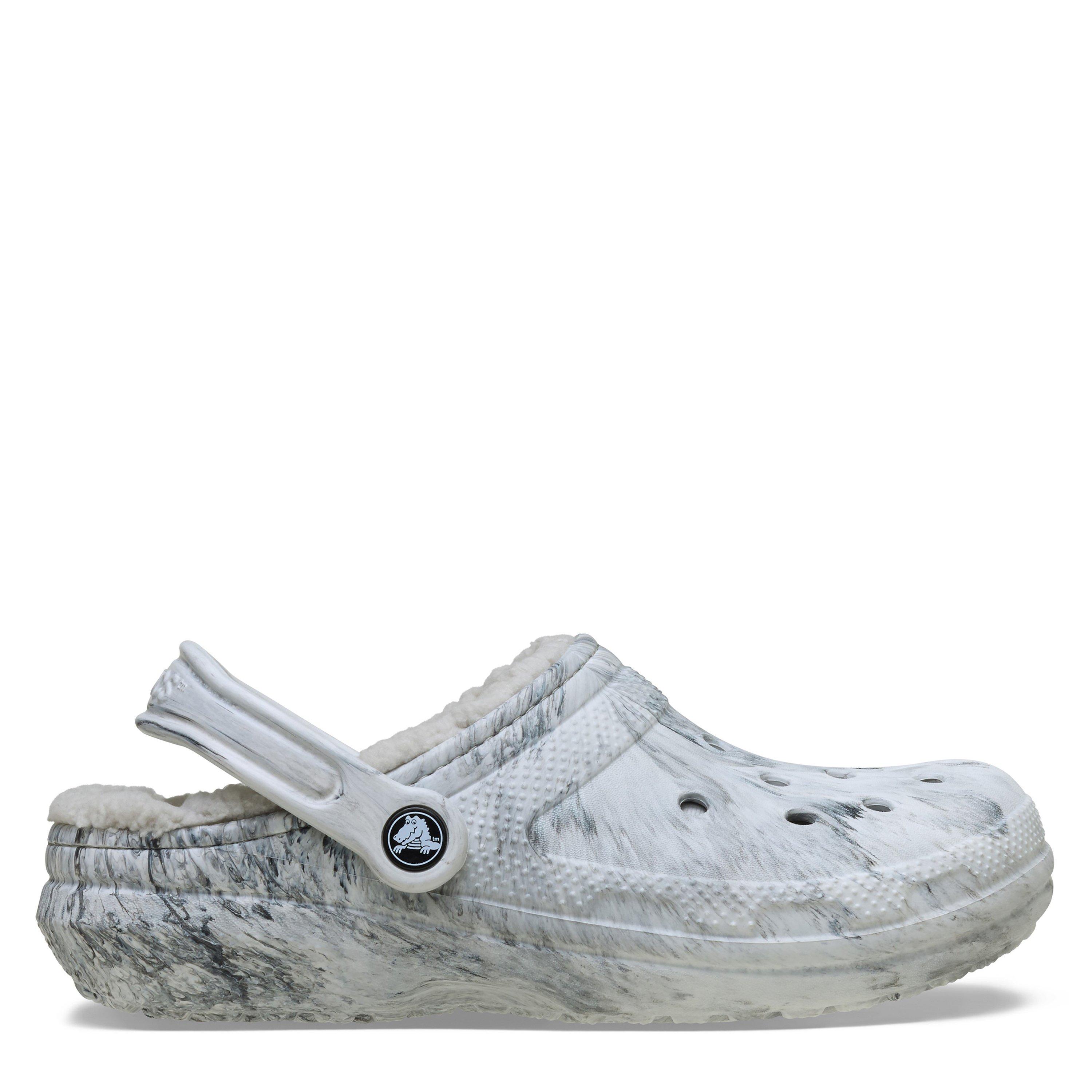 Crocs Men's Classic Lined Mule Slippers - Grey Swirl - 7 (41-42)