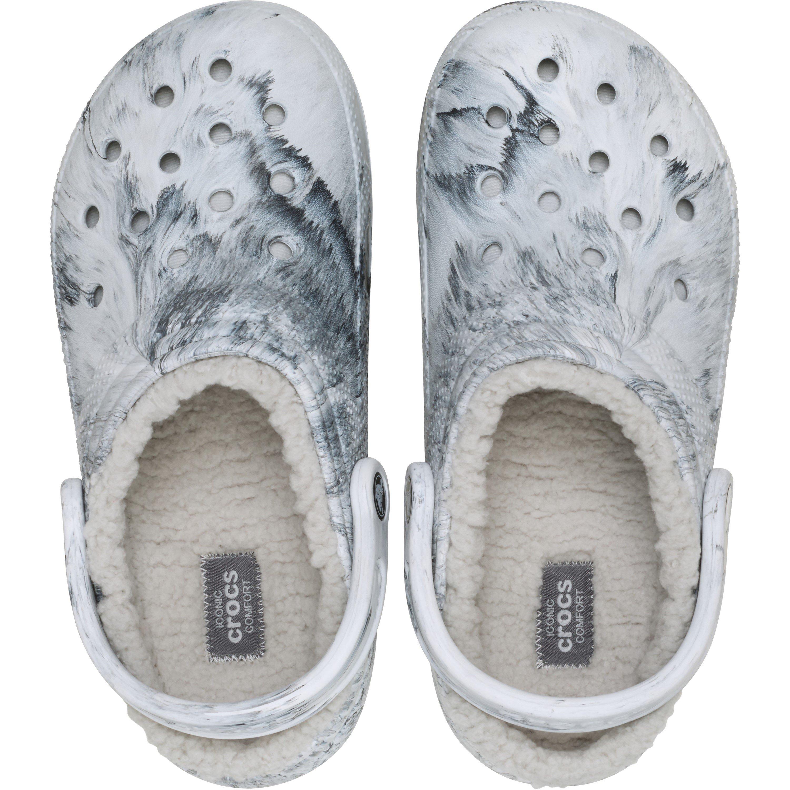 Grey Swirl - Crocs - Men's Classic Lined Mule Slippers - 3