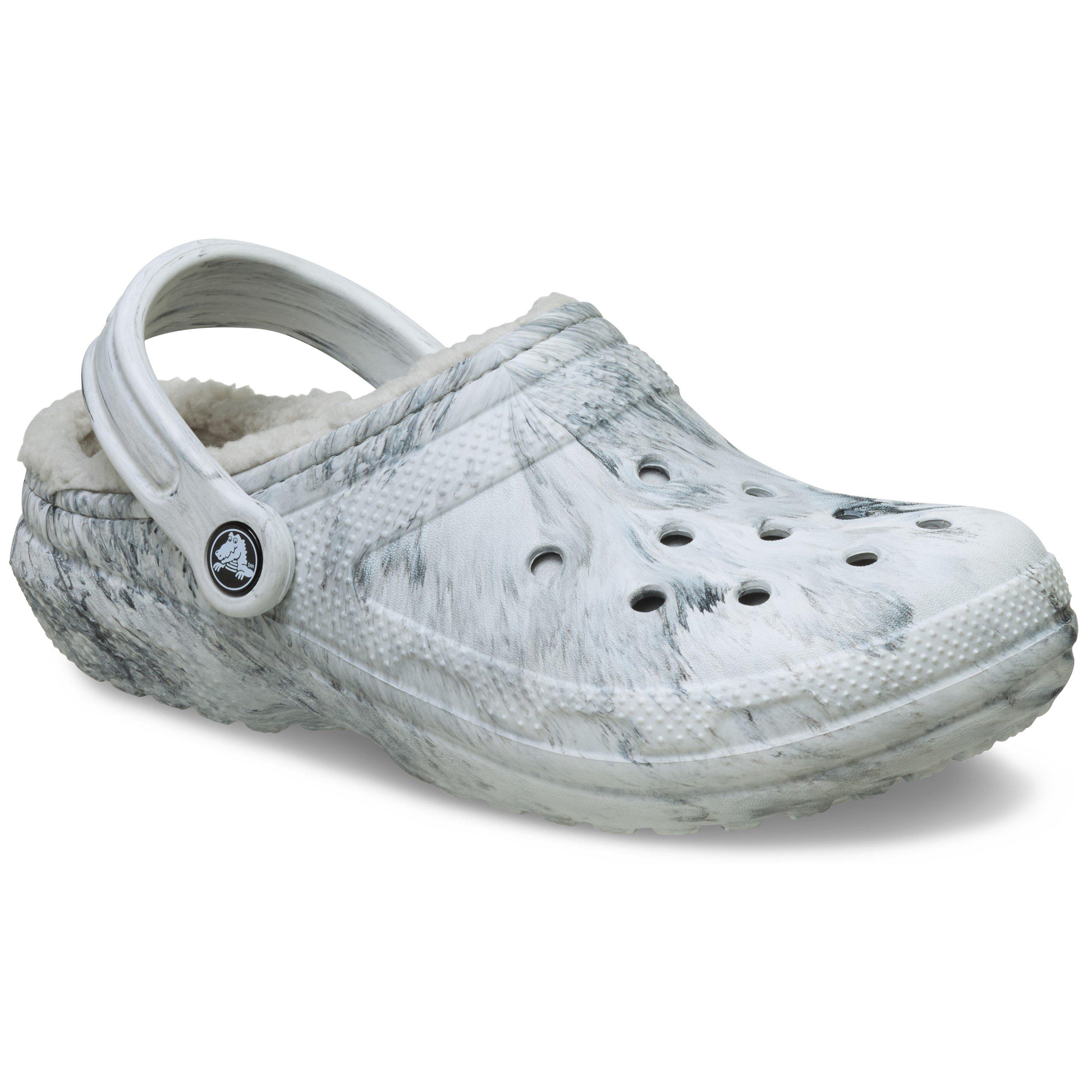 Grey Swirl - Crocs - Men's Classic Lined Mule Slippers - 5