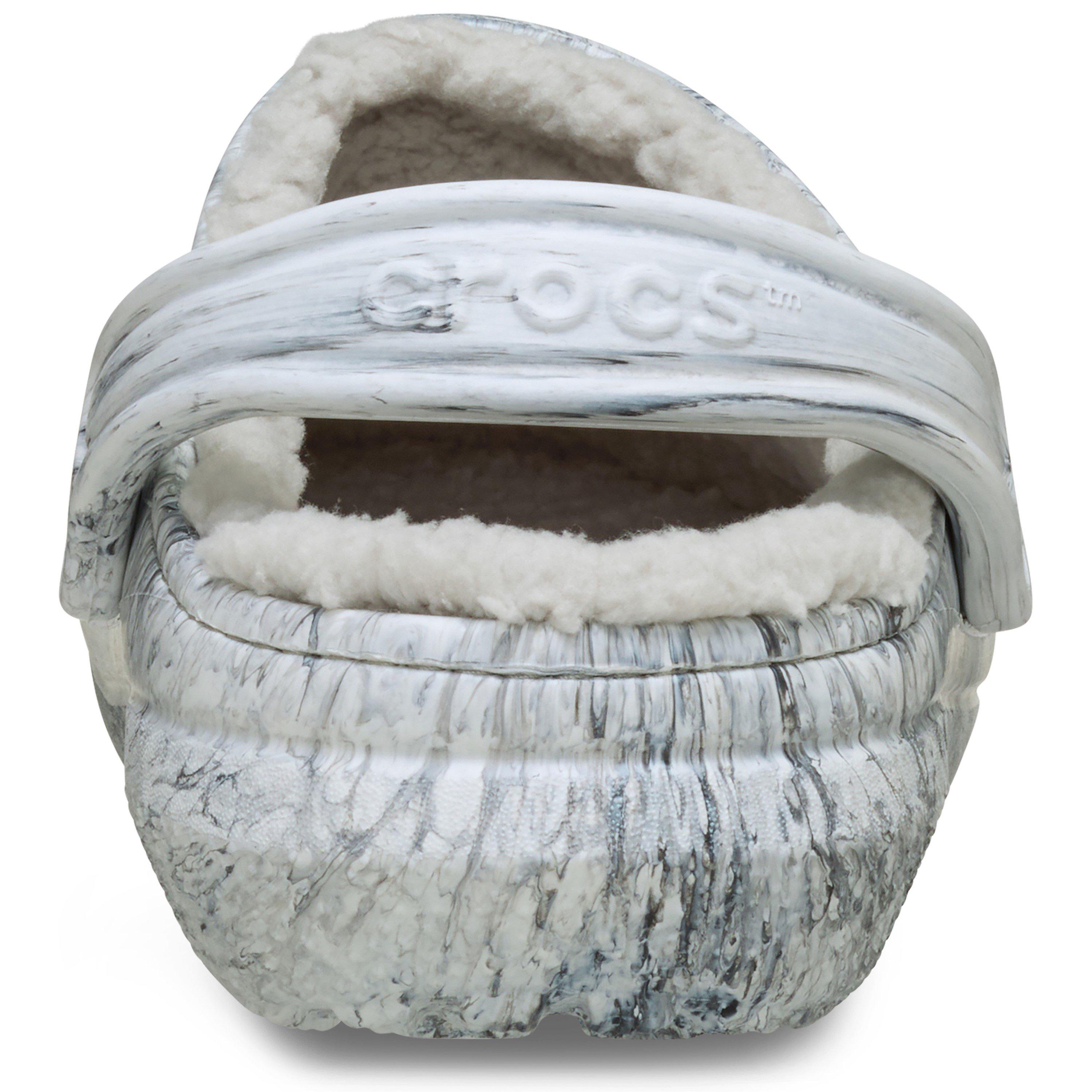 Grey Swirl - Crocs - Men's Classic Lined Mule Slippers - 6