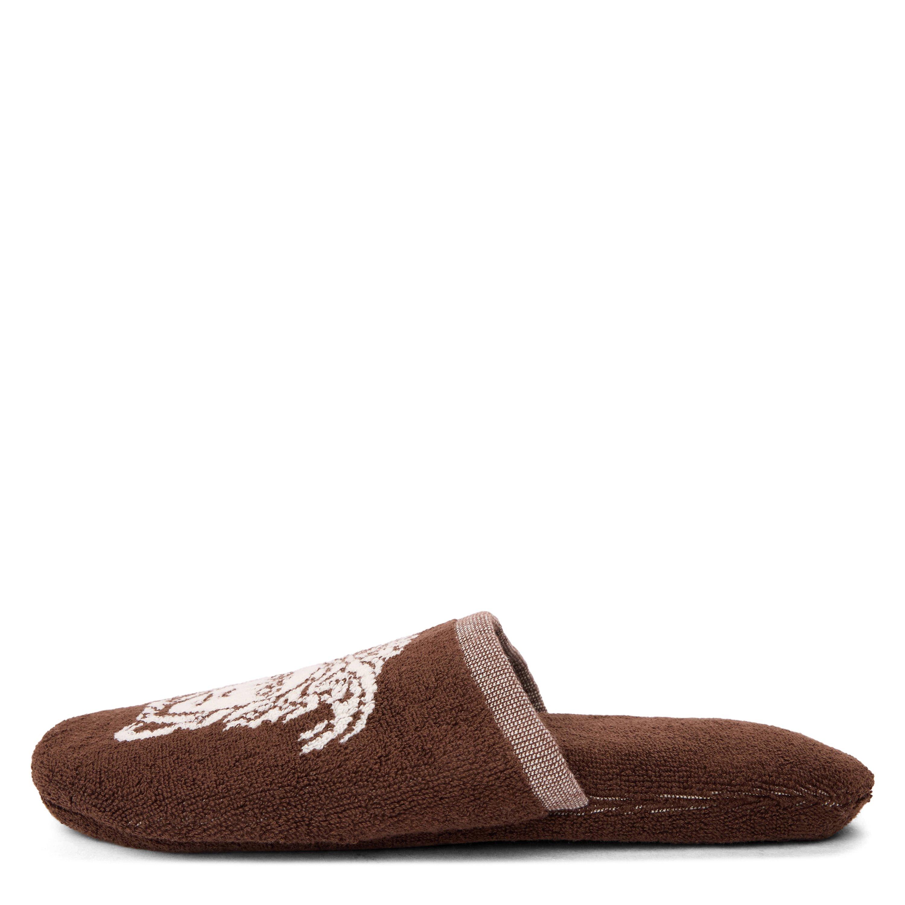 Brown - Versace Home - Cotton-Terry Jacquard Slippers - 2