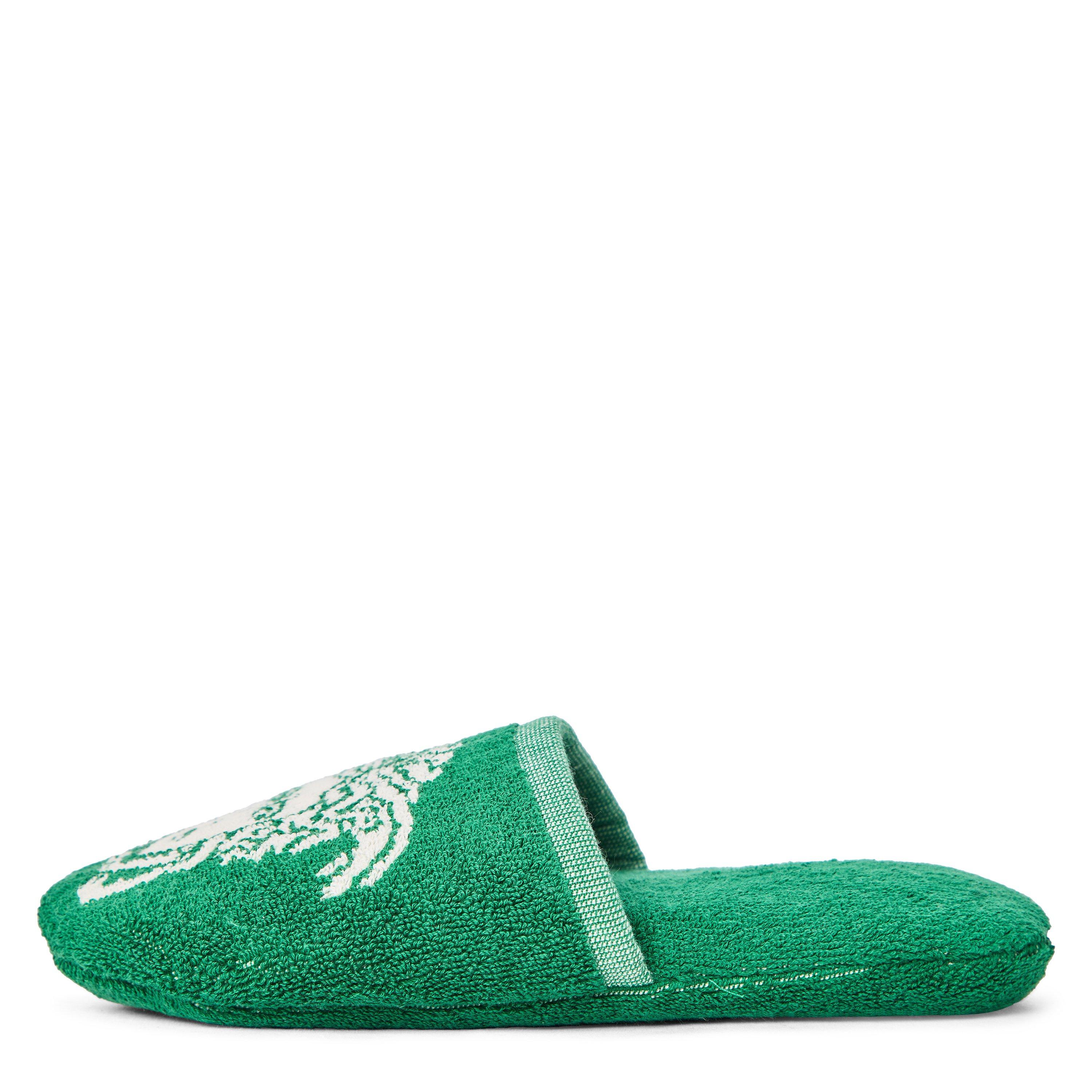 Green - Versace Home - Cotton-Terry Jacquard Slippers - 2