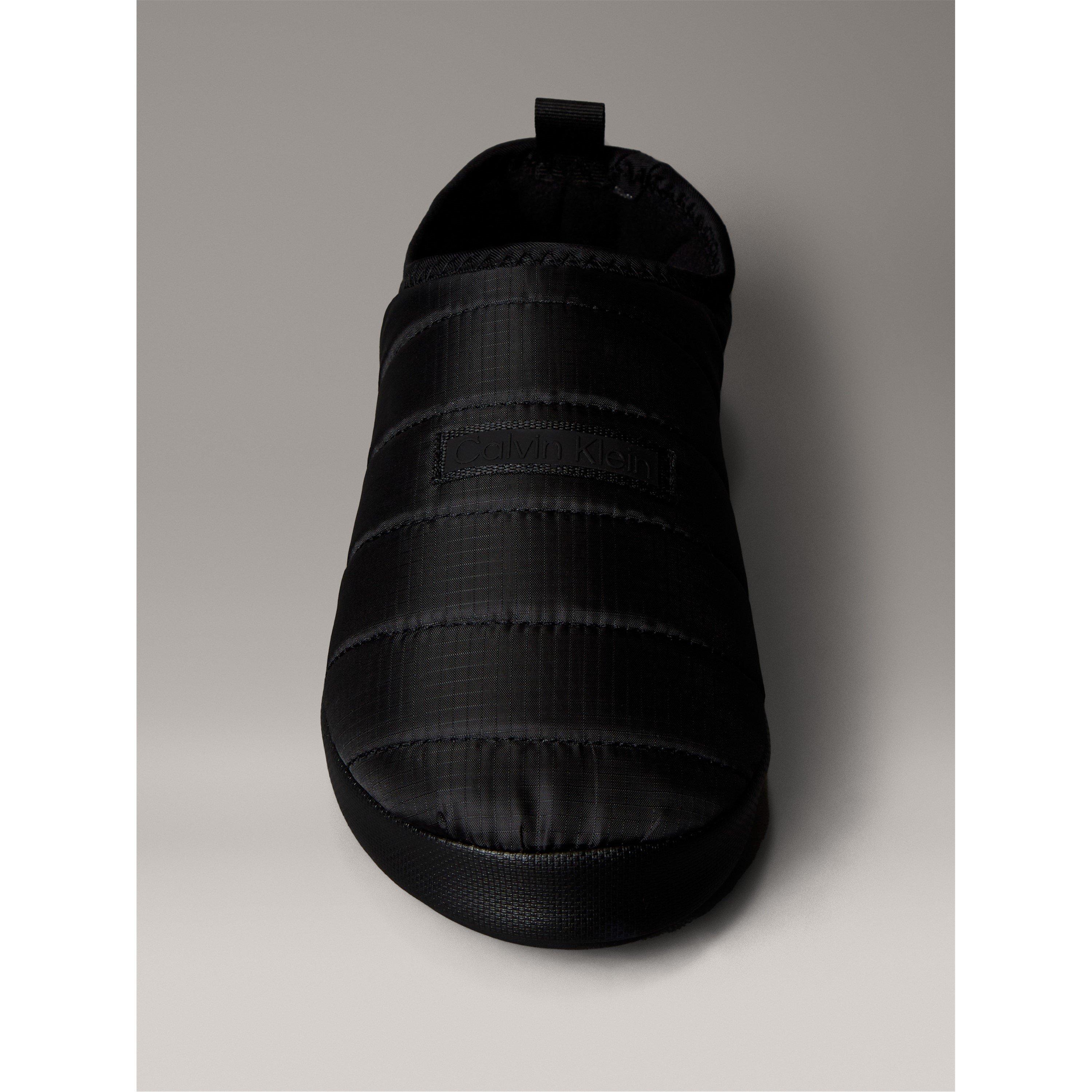 Noir - Calvin Klein - Men's Puffer Moccasin Slippers - 4