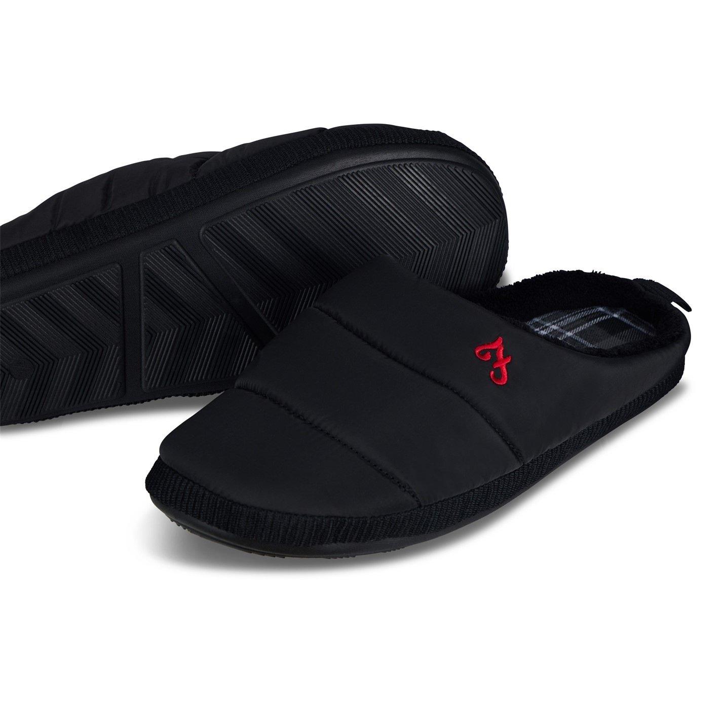 Farah Men's Slippers- Tommer - Black - 9-10
