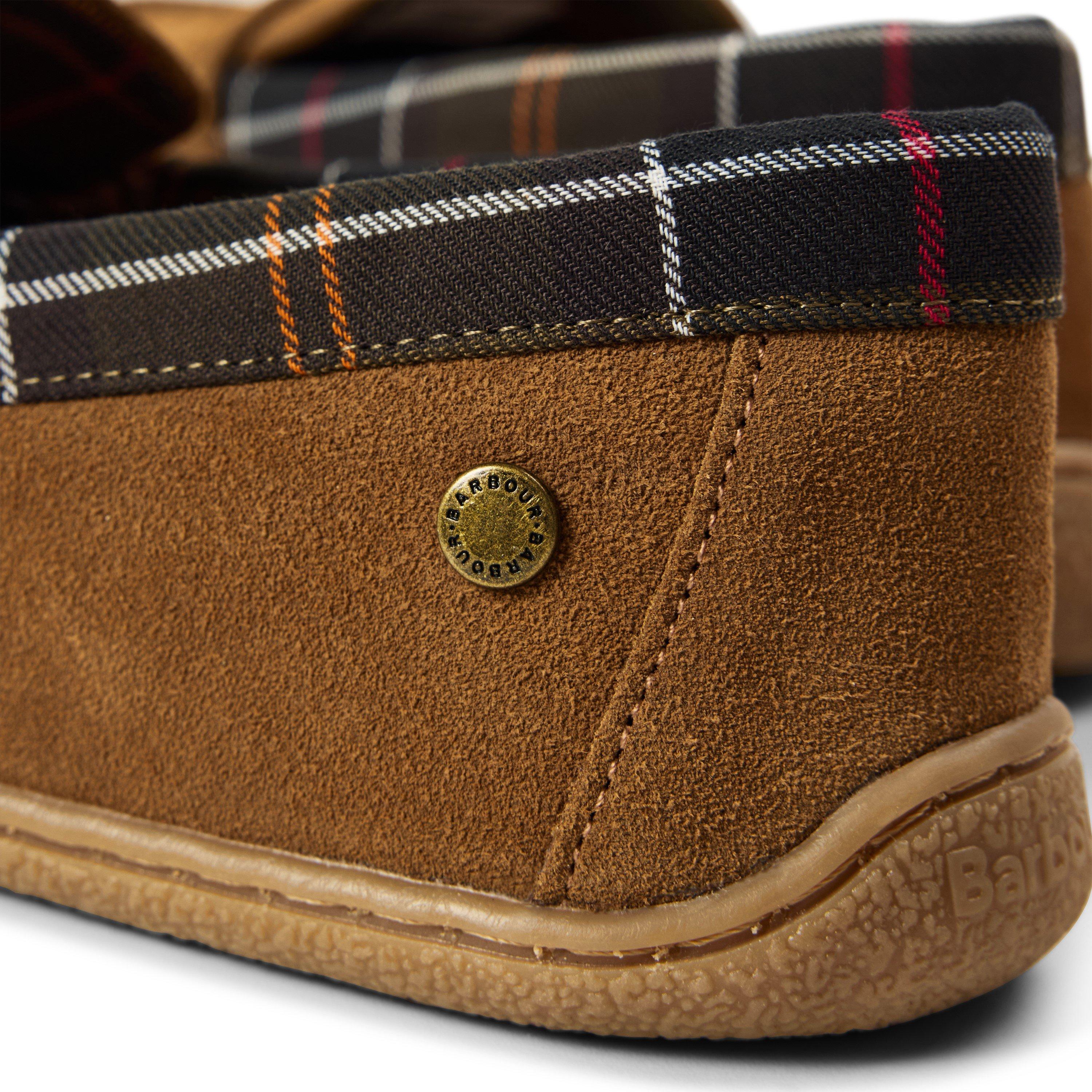 Camel Suede - Barbour - Men's Albert Slip Suede Moccasin Slippers - 3
