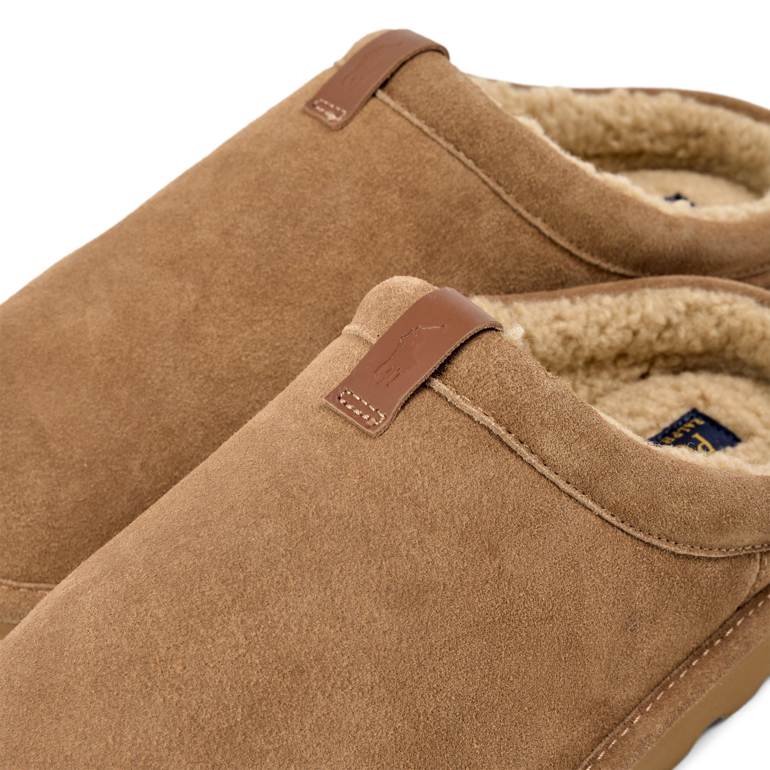 Brown Suede - Polo Ralph Lauren - Men's Reade Suede Mule Slippers - 3