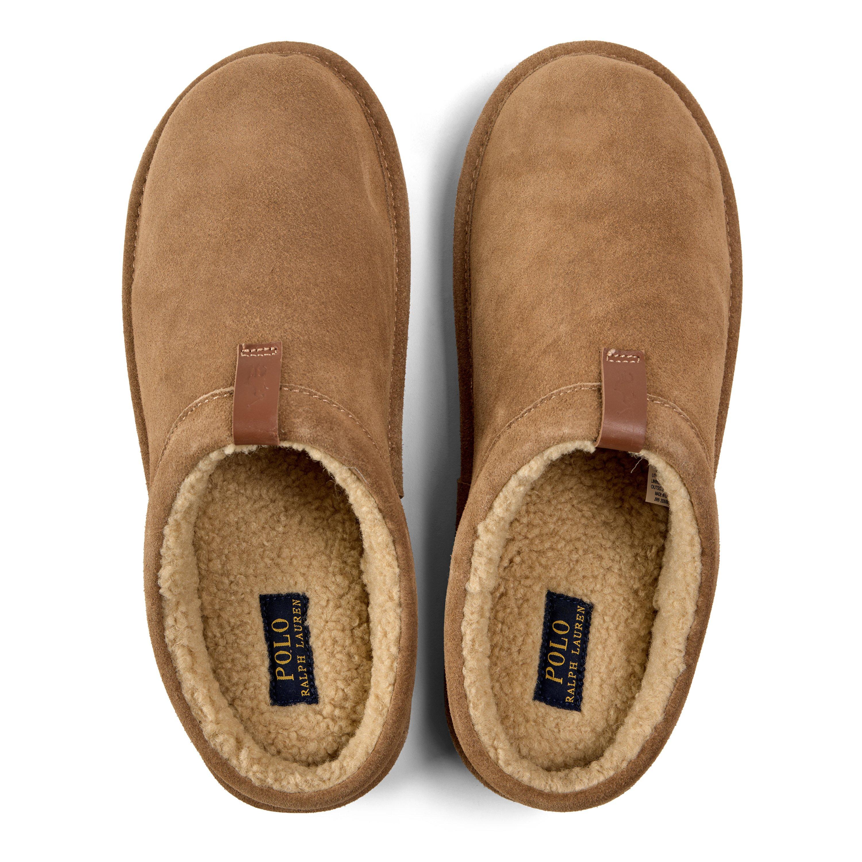 Brown Suede - Polo Ralph Lauren - Men's Reade Suede Mule Slippers - 4