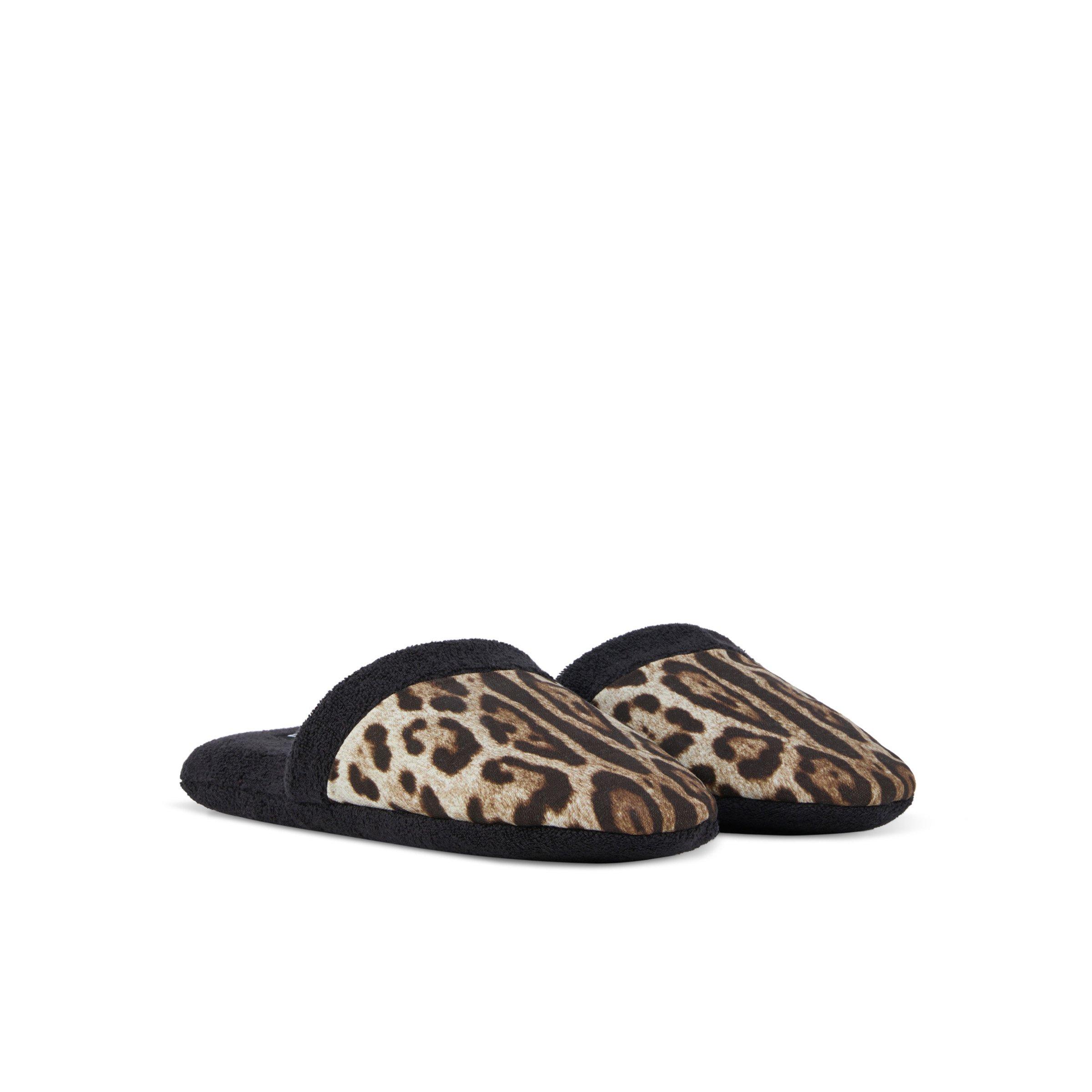 Black - Dolce and Gabbana Casa - Leopard Slippers - Black - 2