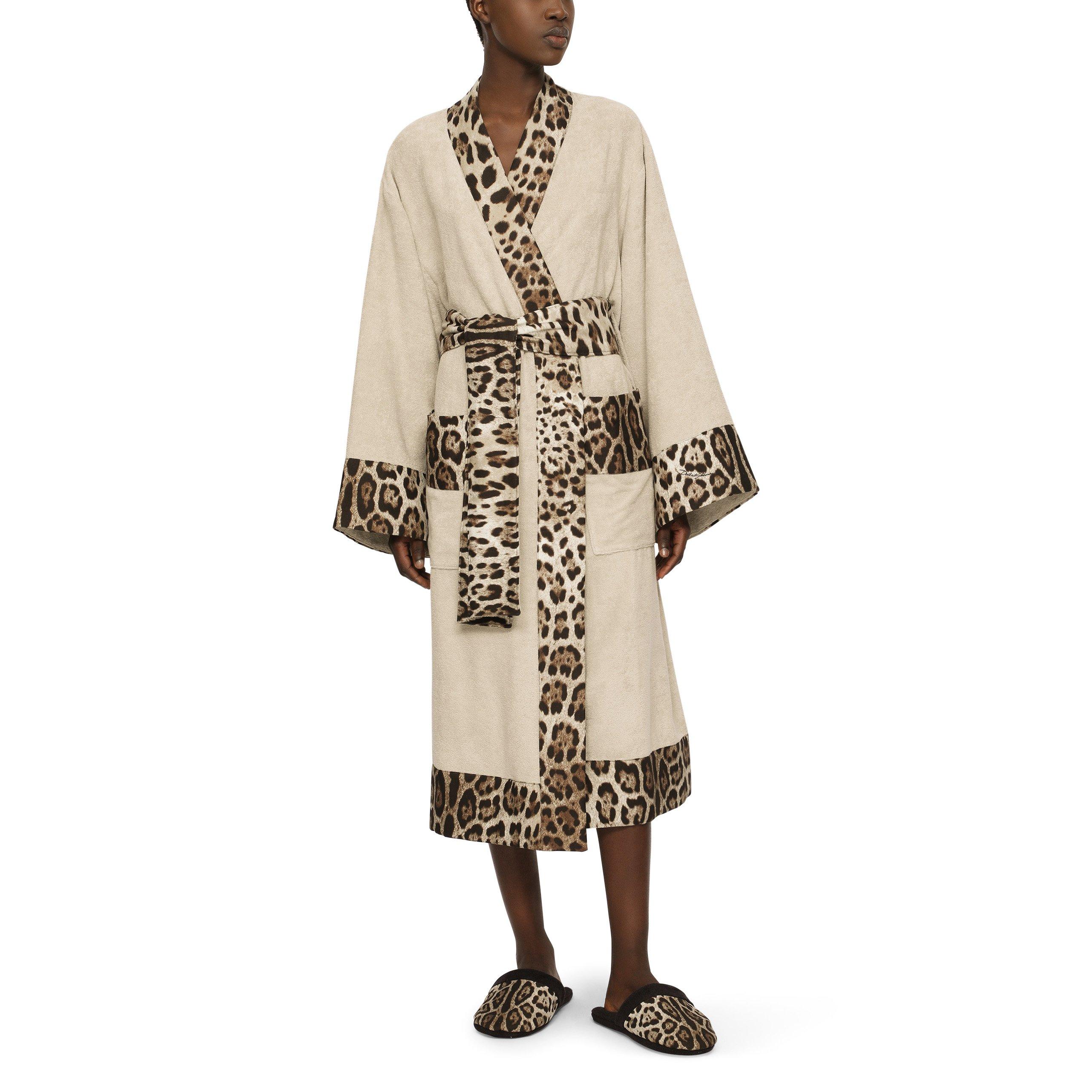 Black - Dolce and Gabbana Casa - Leopard Slippers - Black - 5