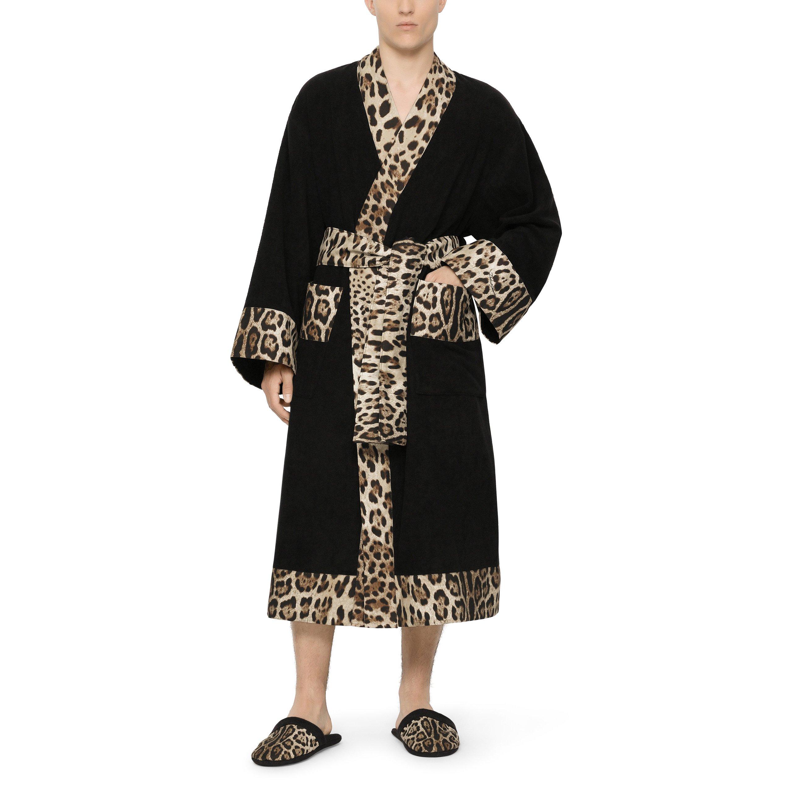 Black - Dolce and Gabbana Casa - Leopard Slippers - Black - 6