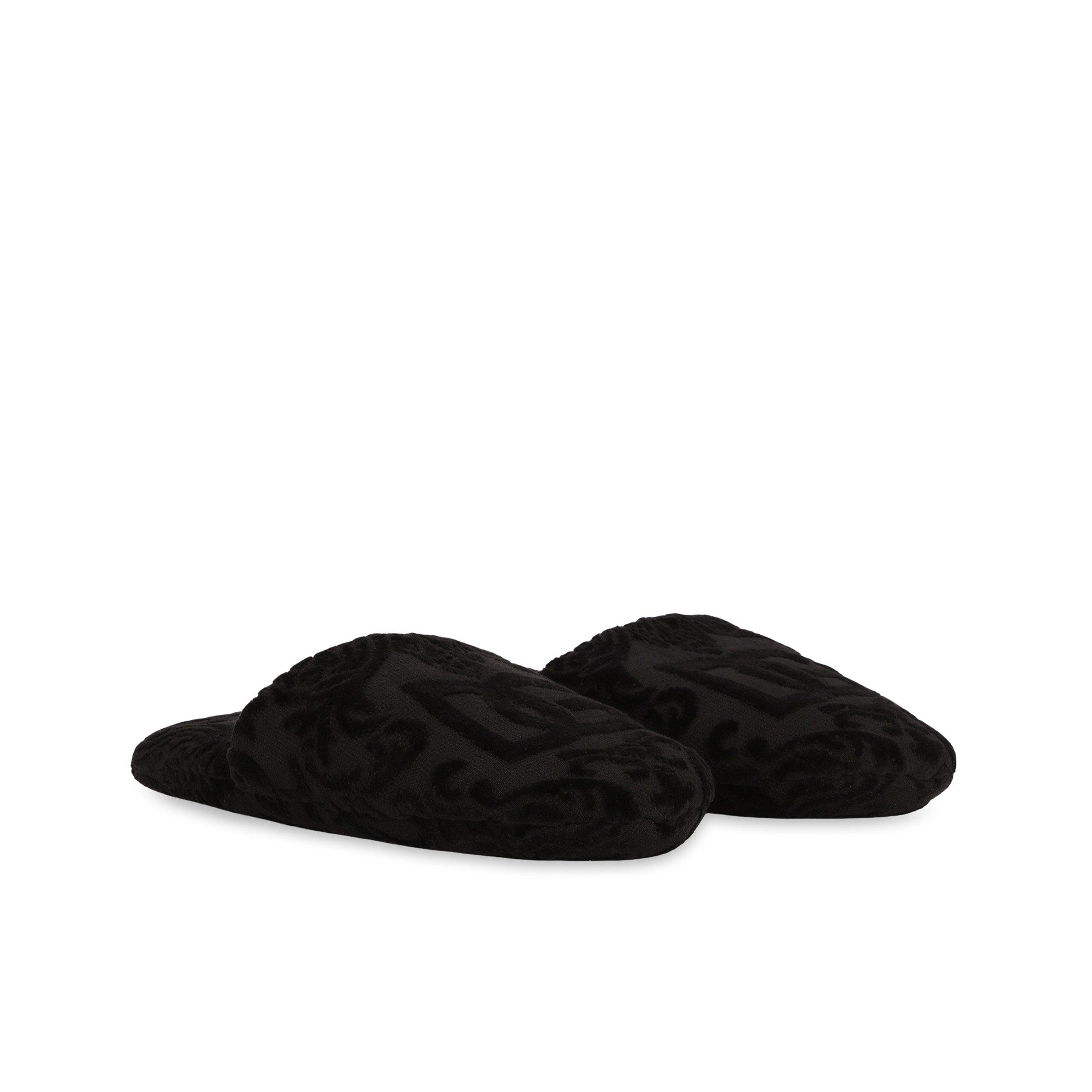 Black - Dolce and Gabbana Casa - Jacquard Slippers - Black - 2