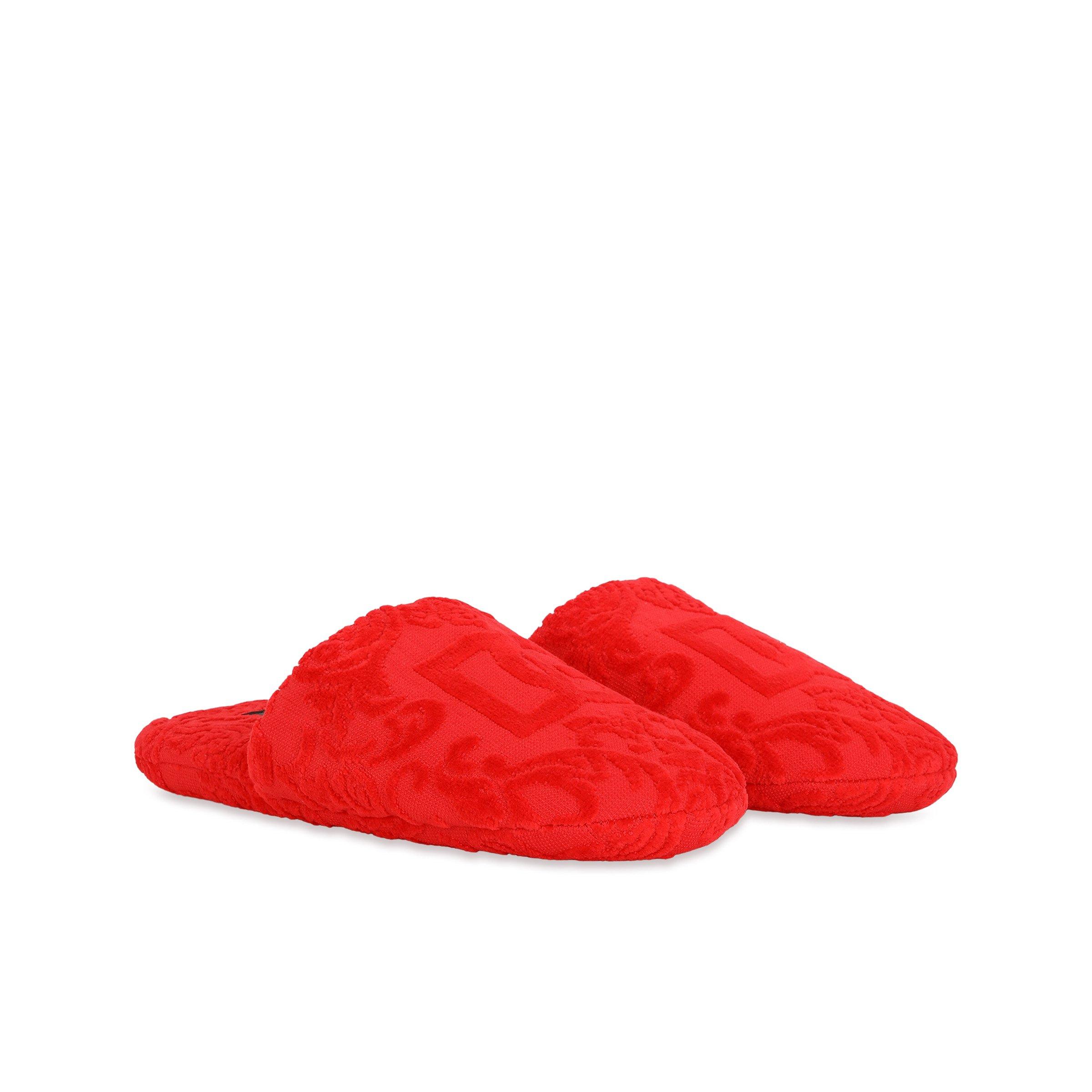 Red - Dolce and Gabbana Casa - Jaquard Slippers - Red - 2