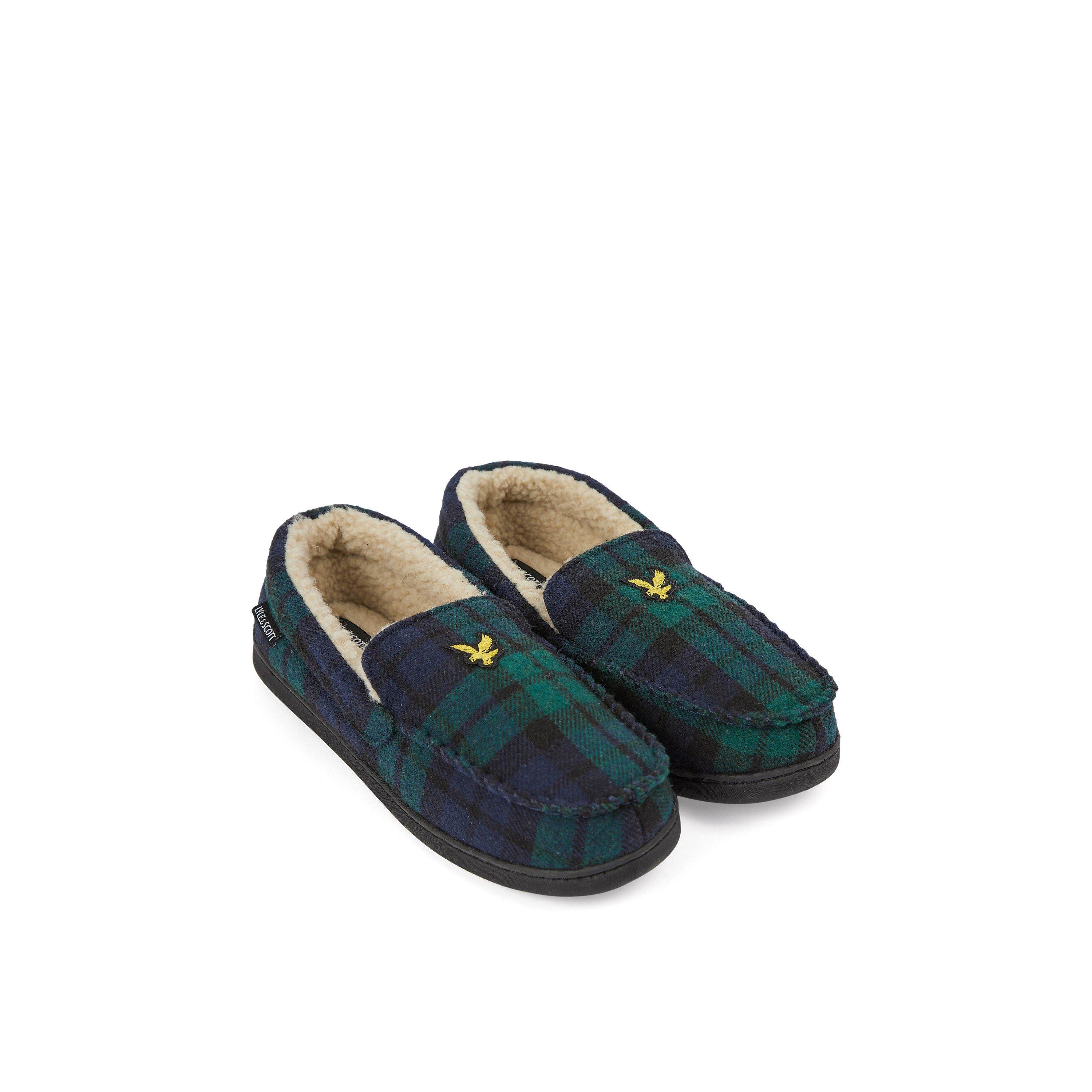 Green Check - Lyle and Scott - Aspen Moccasin Slipper - 2