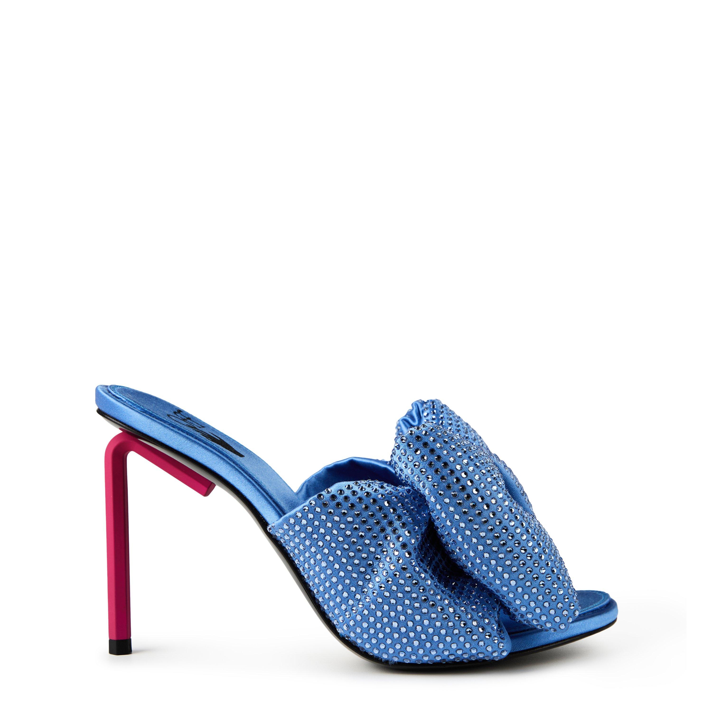 サンダル・ミュール Allen Bow Strass Pop Mules in Blue/Pink Allen Bow Strass Pop Mules in Blue/Pink