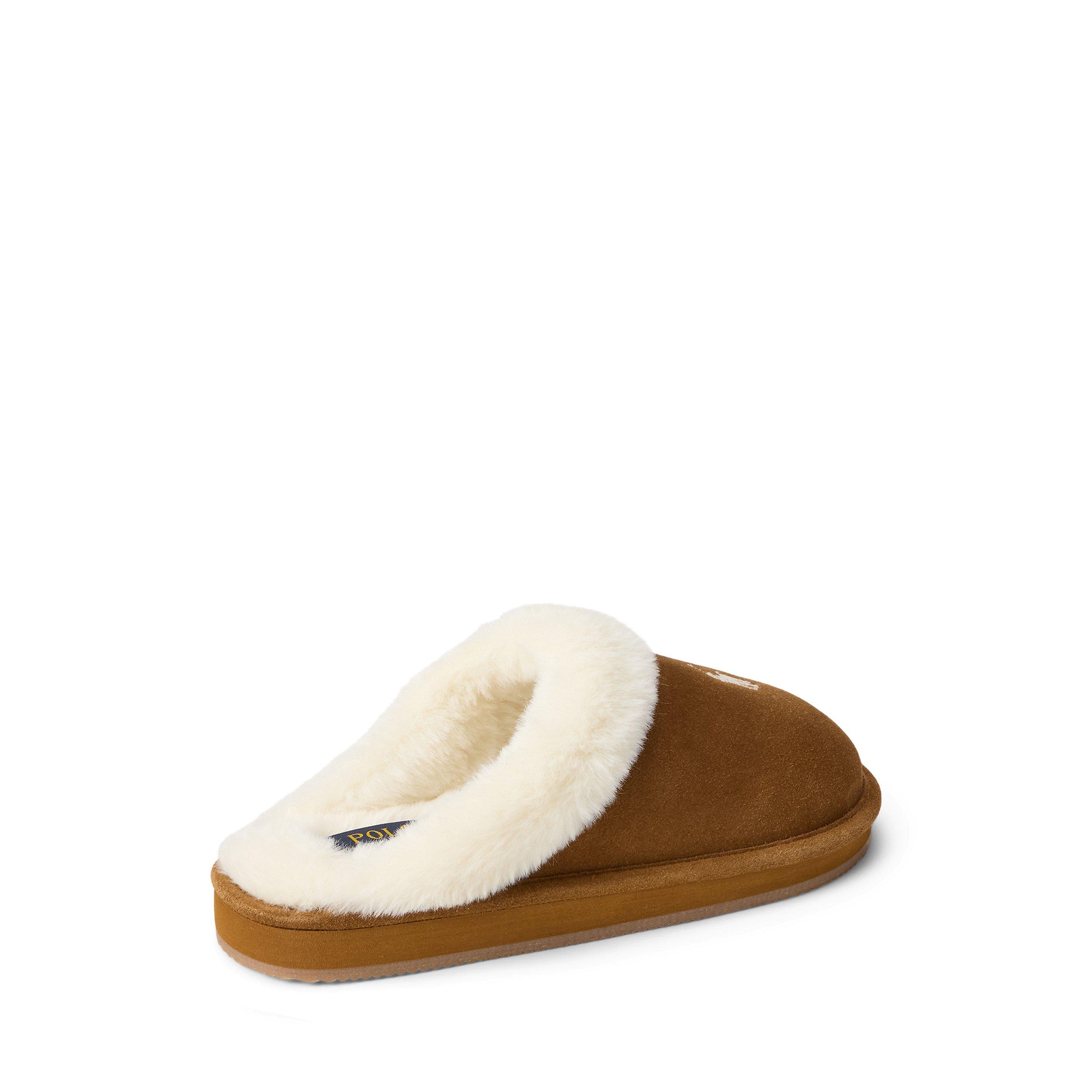 Tan Suede - Polo Ralph Lauren - Women's Kayleigh Suede Mule Slippers - 3