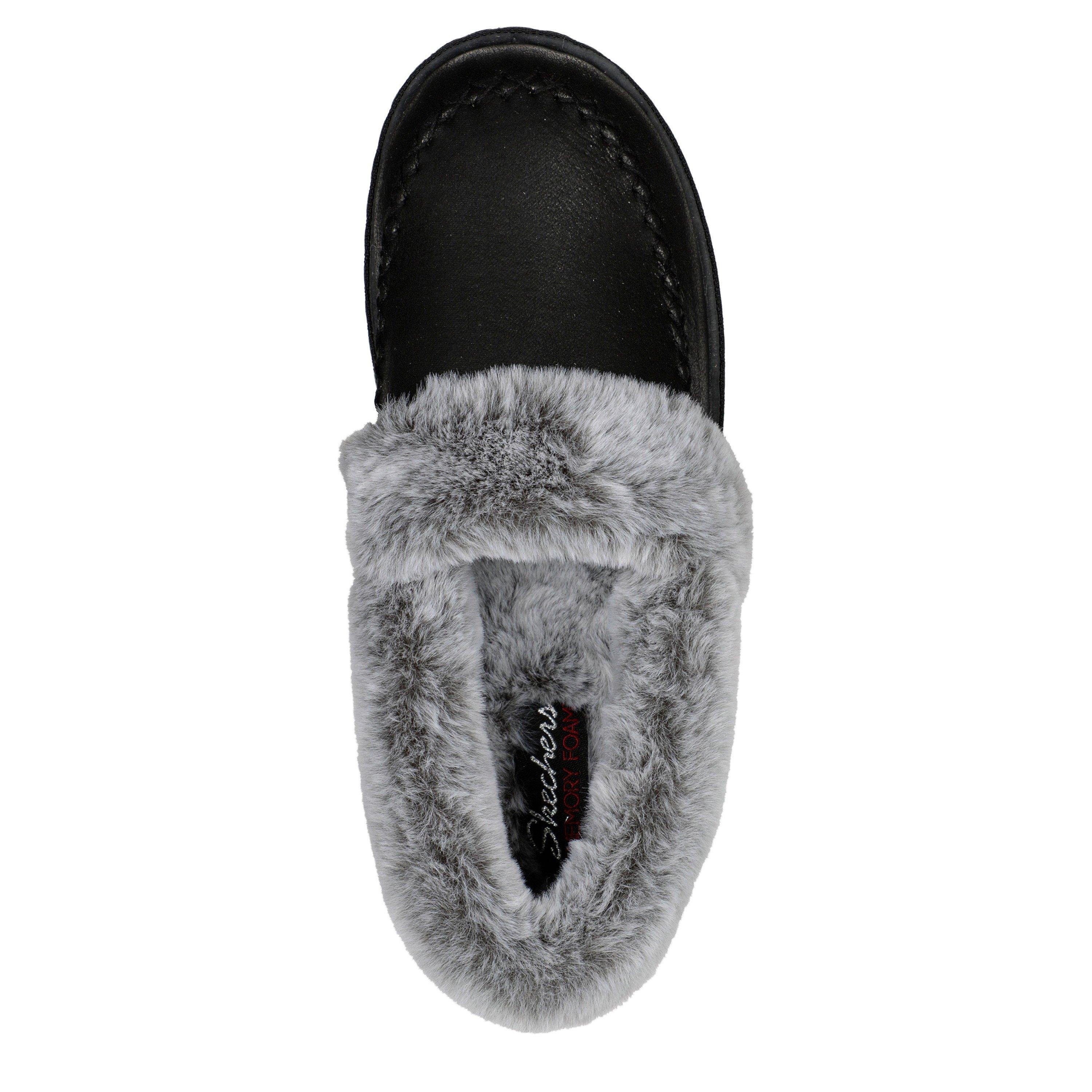 Black - Skechers - Women's Cozy CampF Full Fit Slippers - 6