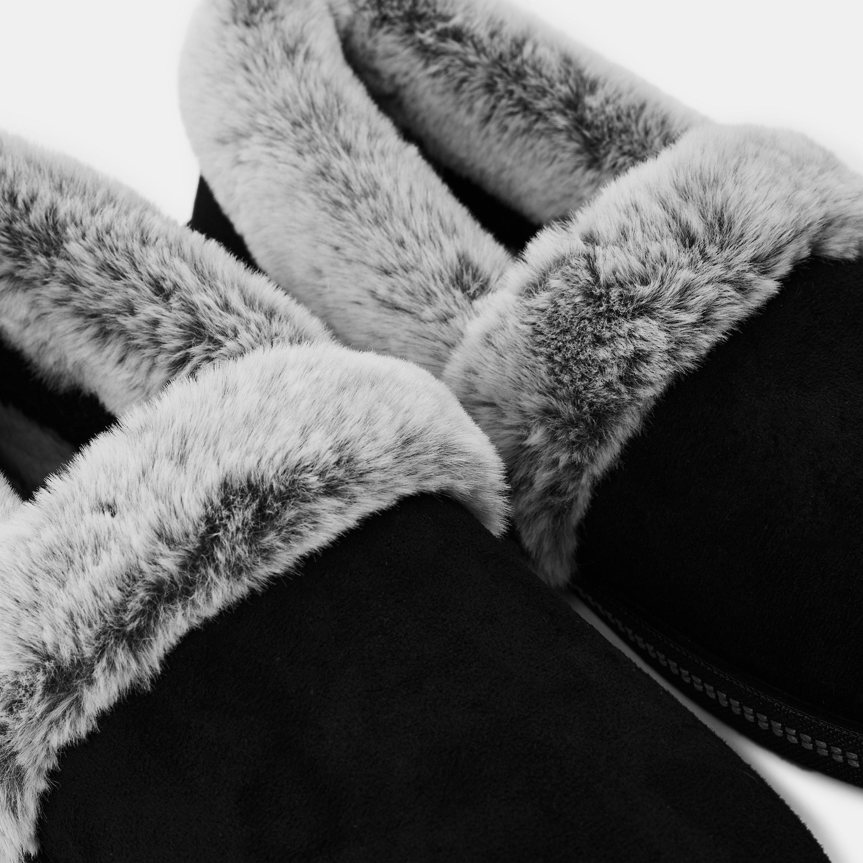 Black - Skechers - Cozy Campfire - Team Toasty Full Fit Slippers Womens - 3