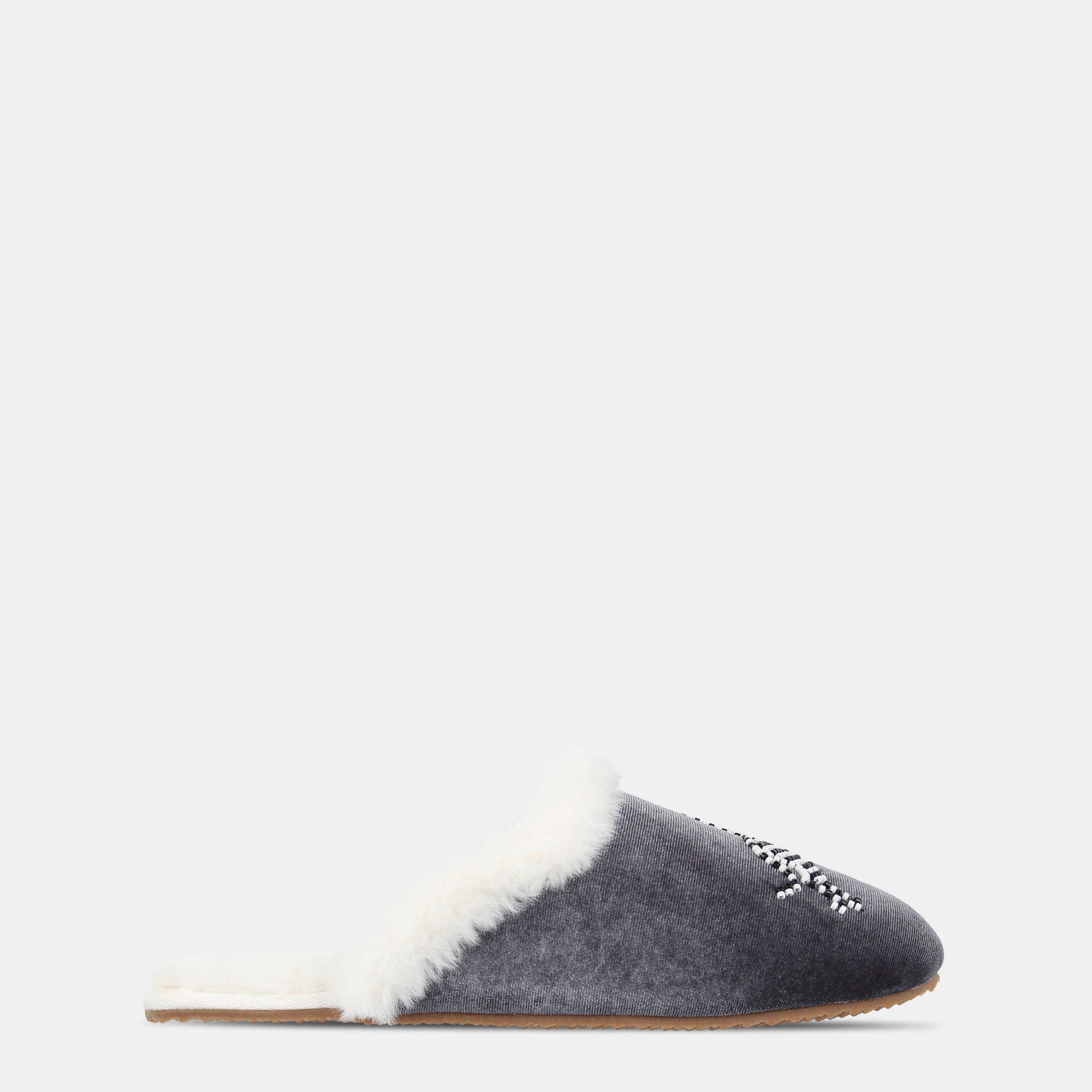 Biba Women's Embroidered Mule Slippers - Zebra - M 5-6