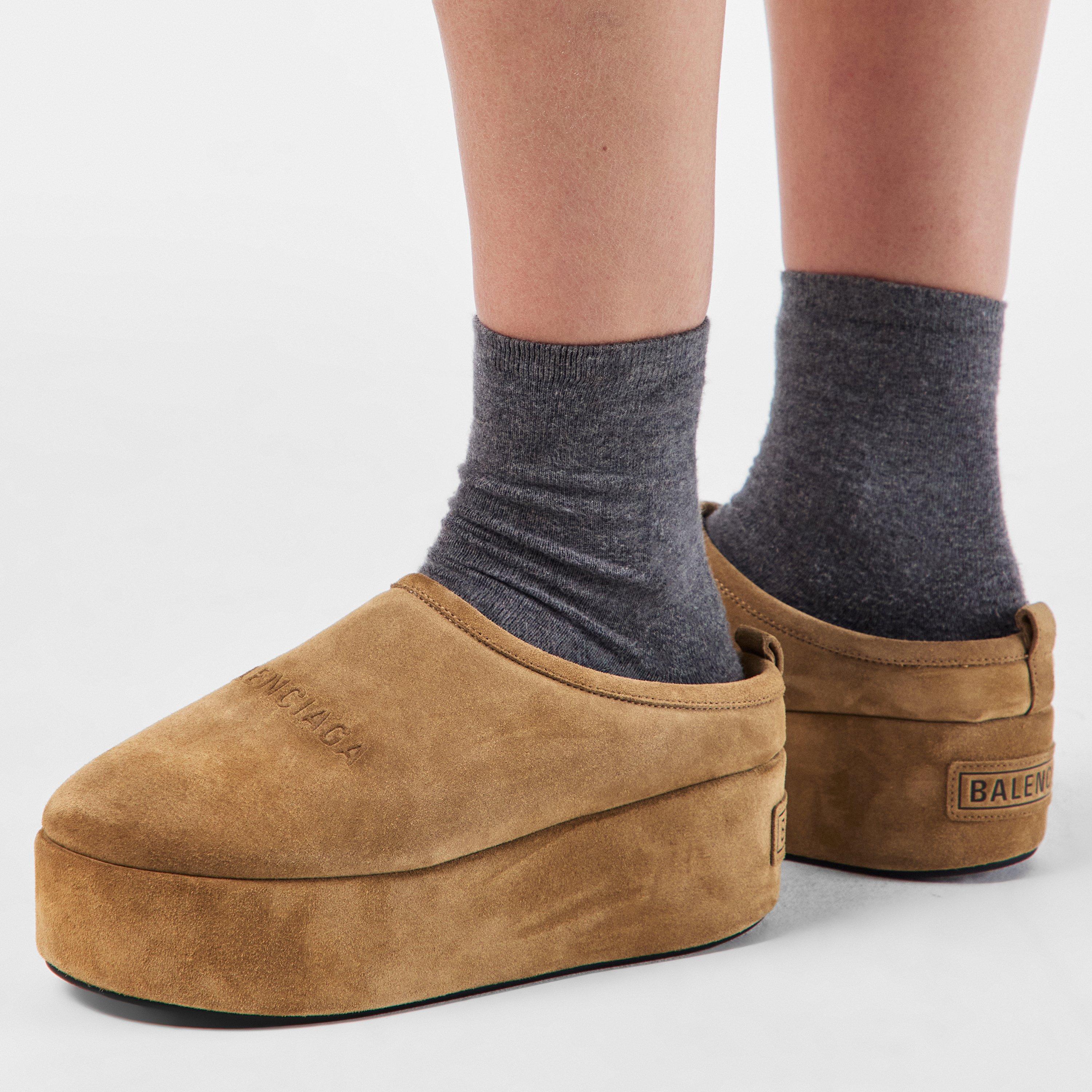 Brown - Balenciaga - Women's Alaska Platform Mule Slipper - 3