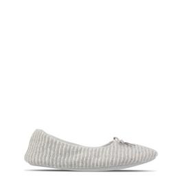 Fabric Bow Slippers Womens